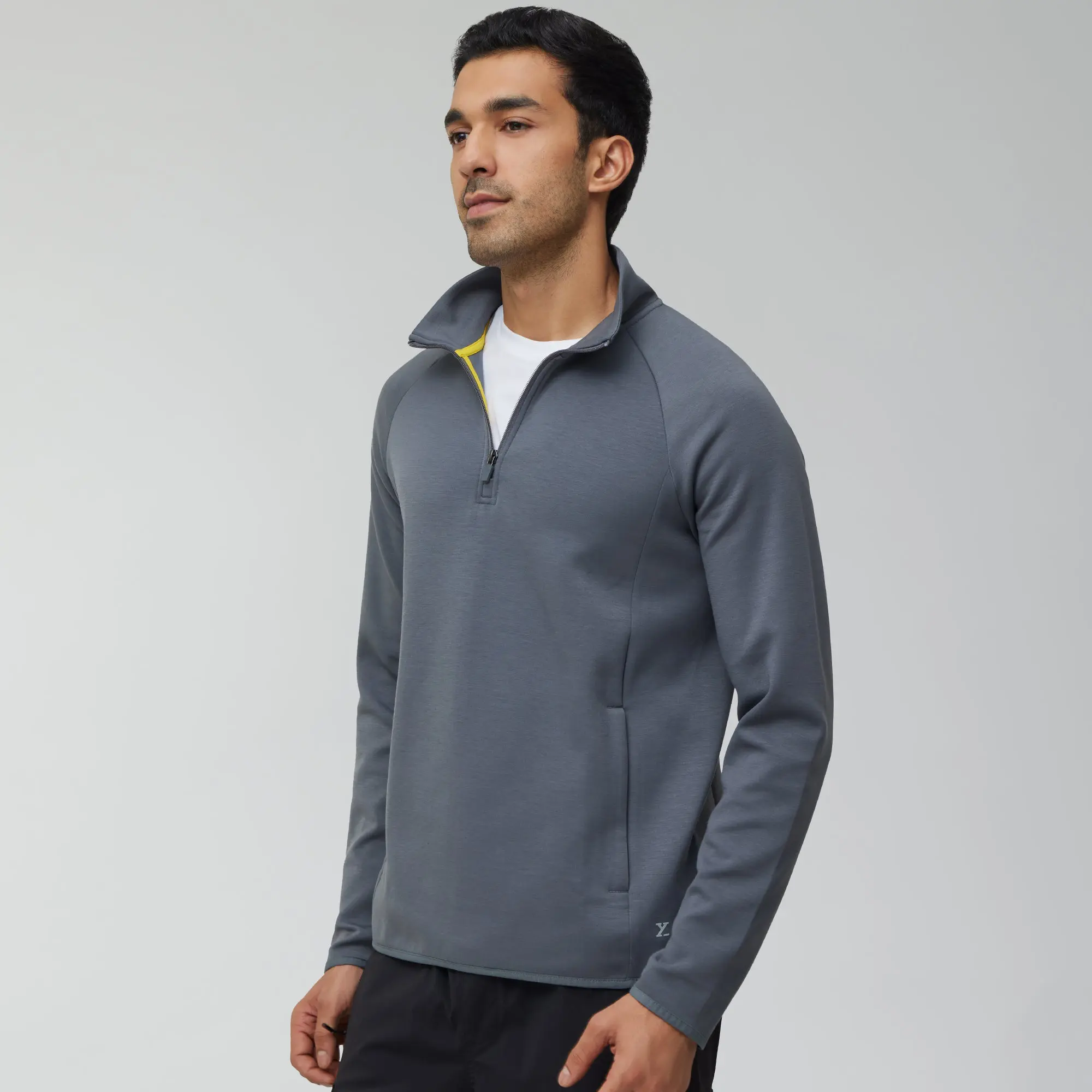 Alpha Half Zip Sweatshirt Ash Grey - Image 3