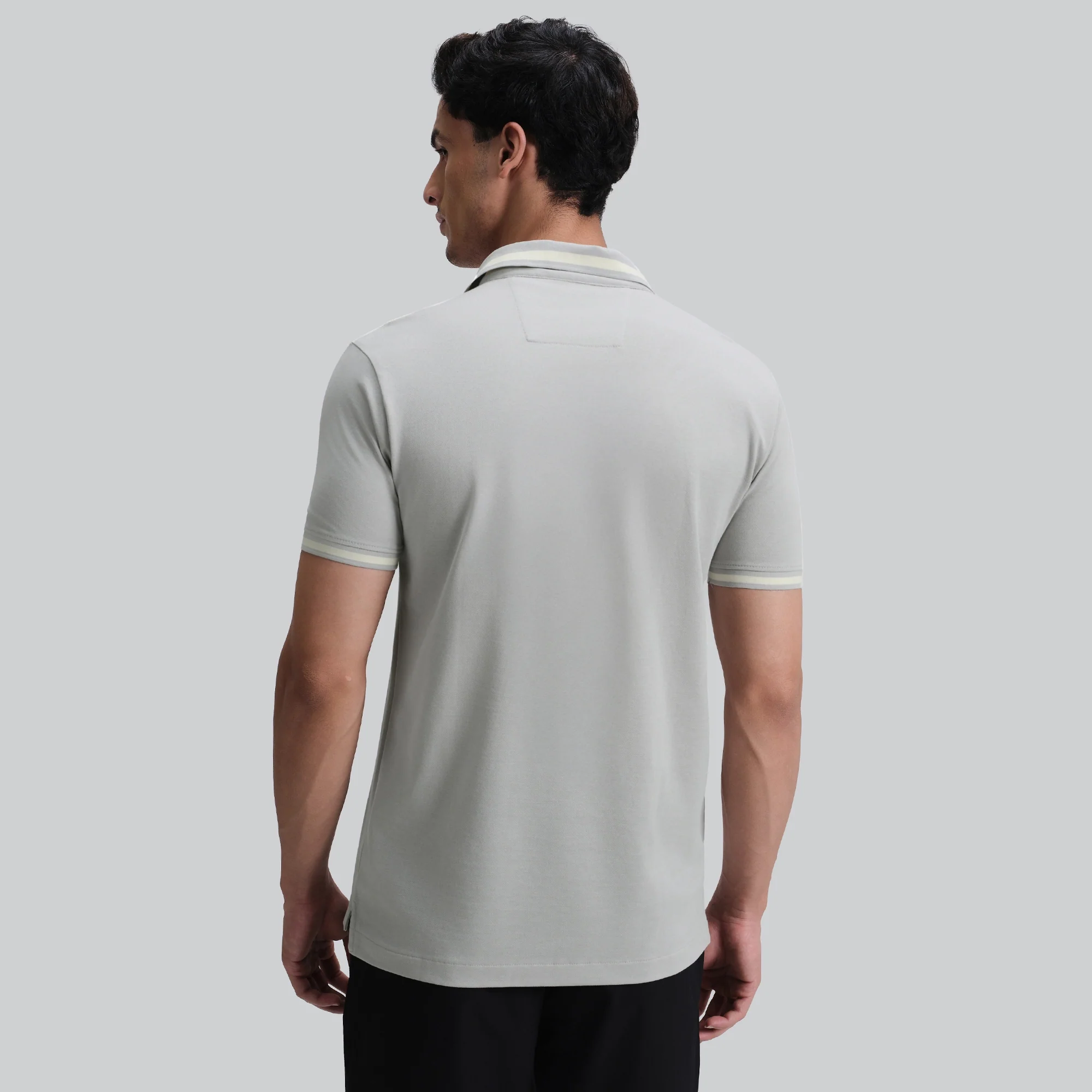 Pique Polo T-shirt - Grey Mist - Image 6