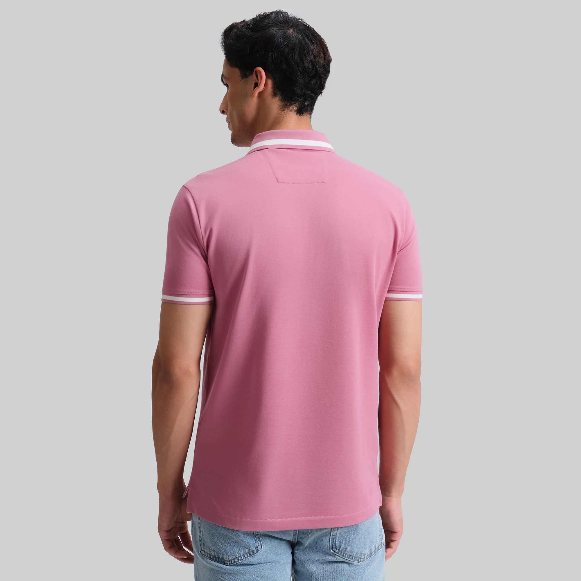 Pique Polo T-shirt - Vintage Pink - Image 6