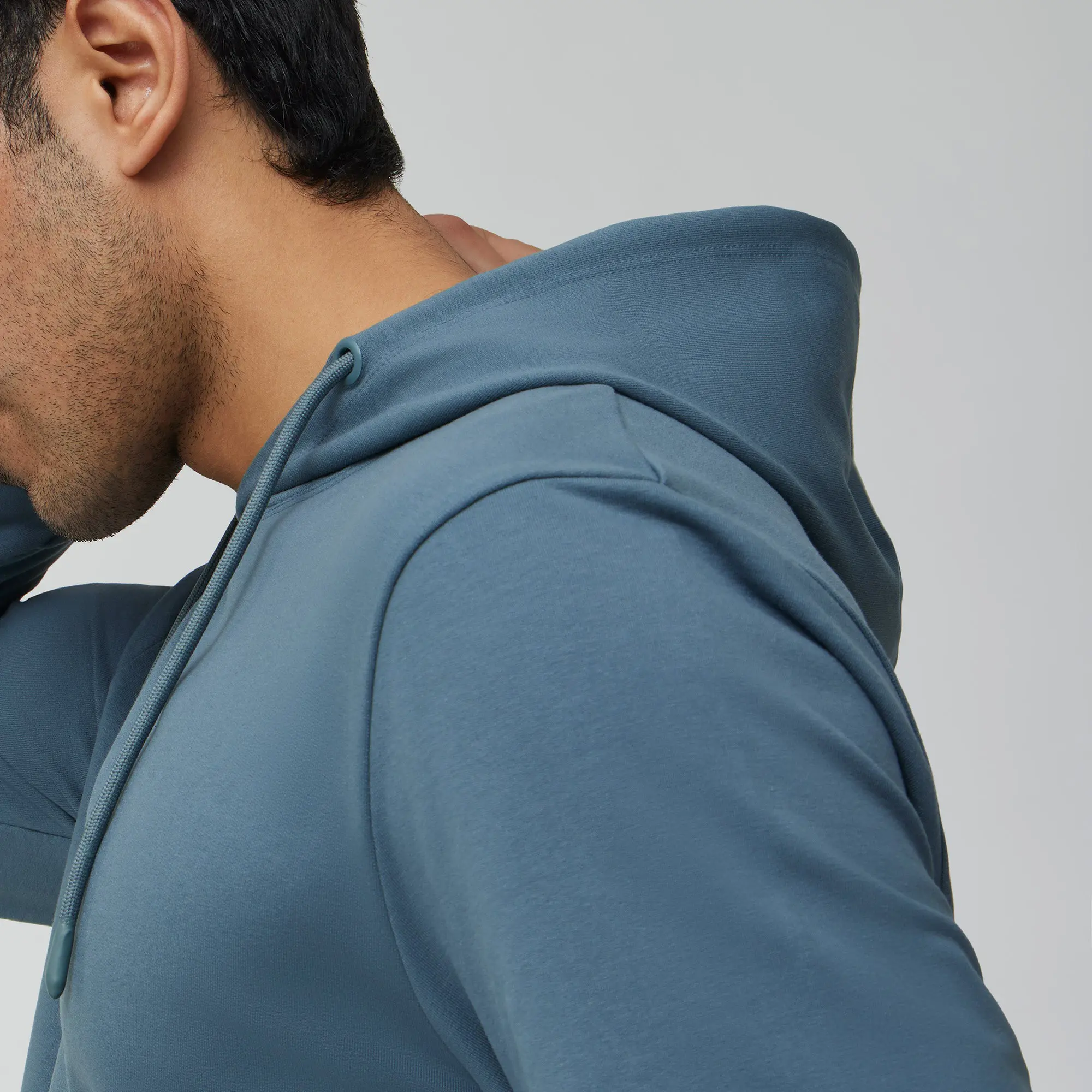 Ascent French Terry Cotton Blend Hoodies Storm Grey - Image 6
