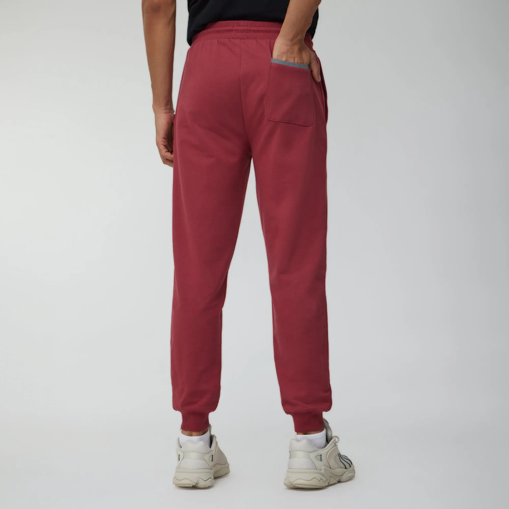 Ascent French Terry Cotton Blend Joggers Crimson Red - Image 5