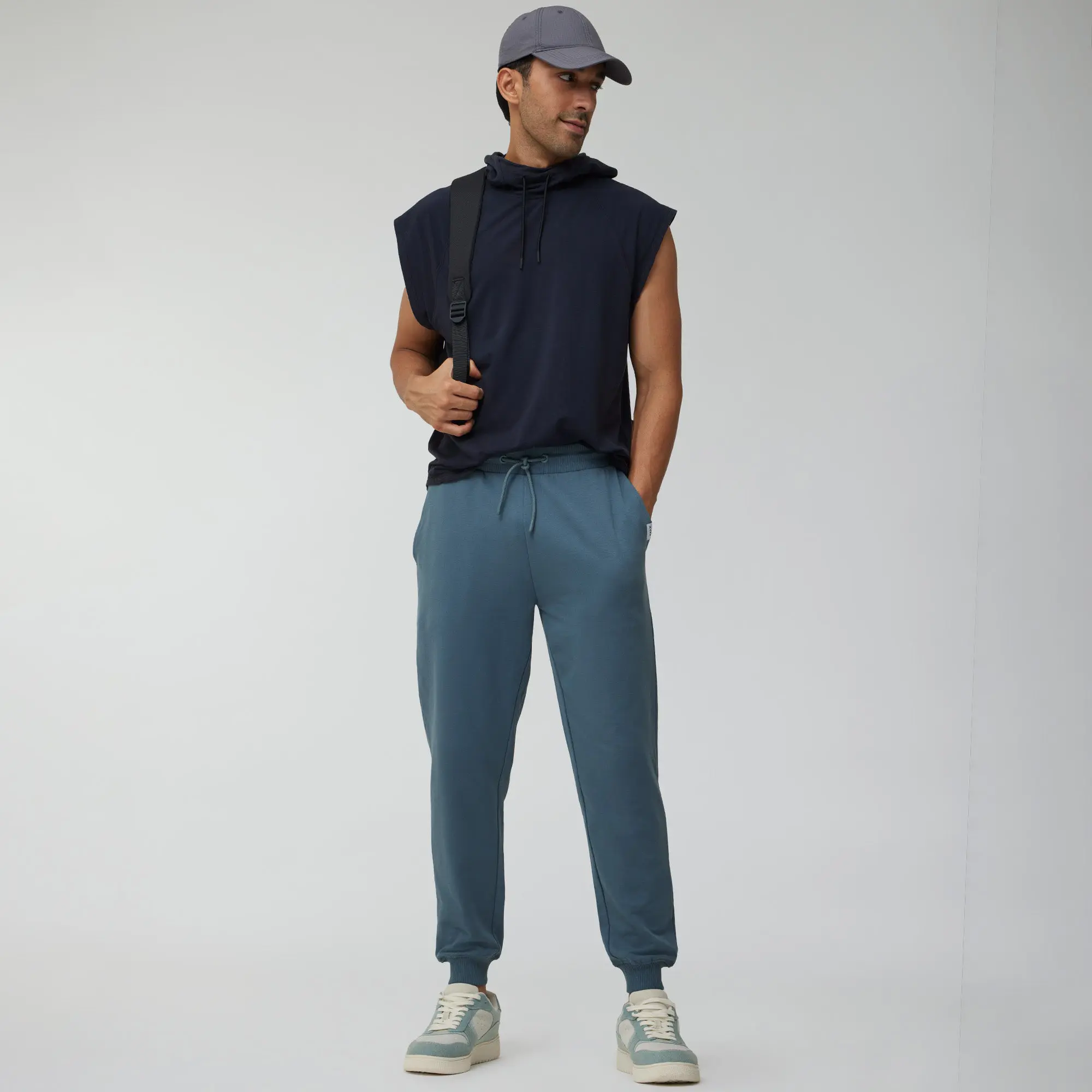 Ascent French Terry Cotton Blend Joggers Storm Grey - Image 2