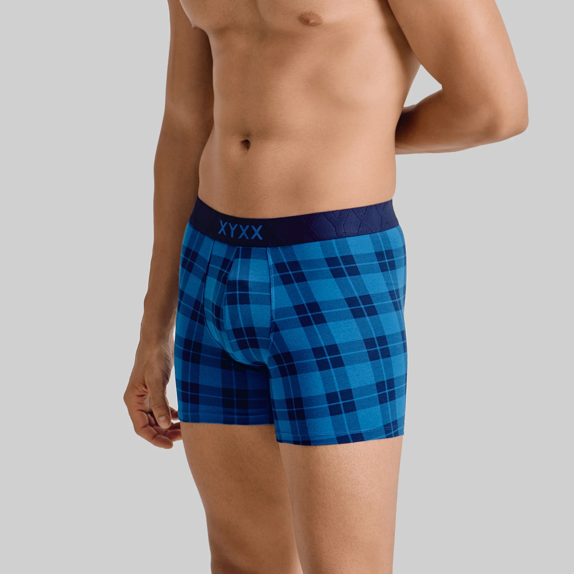 Checkmate Cotton Modal Boxer Briefs - Vivid Blue - Image 5