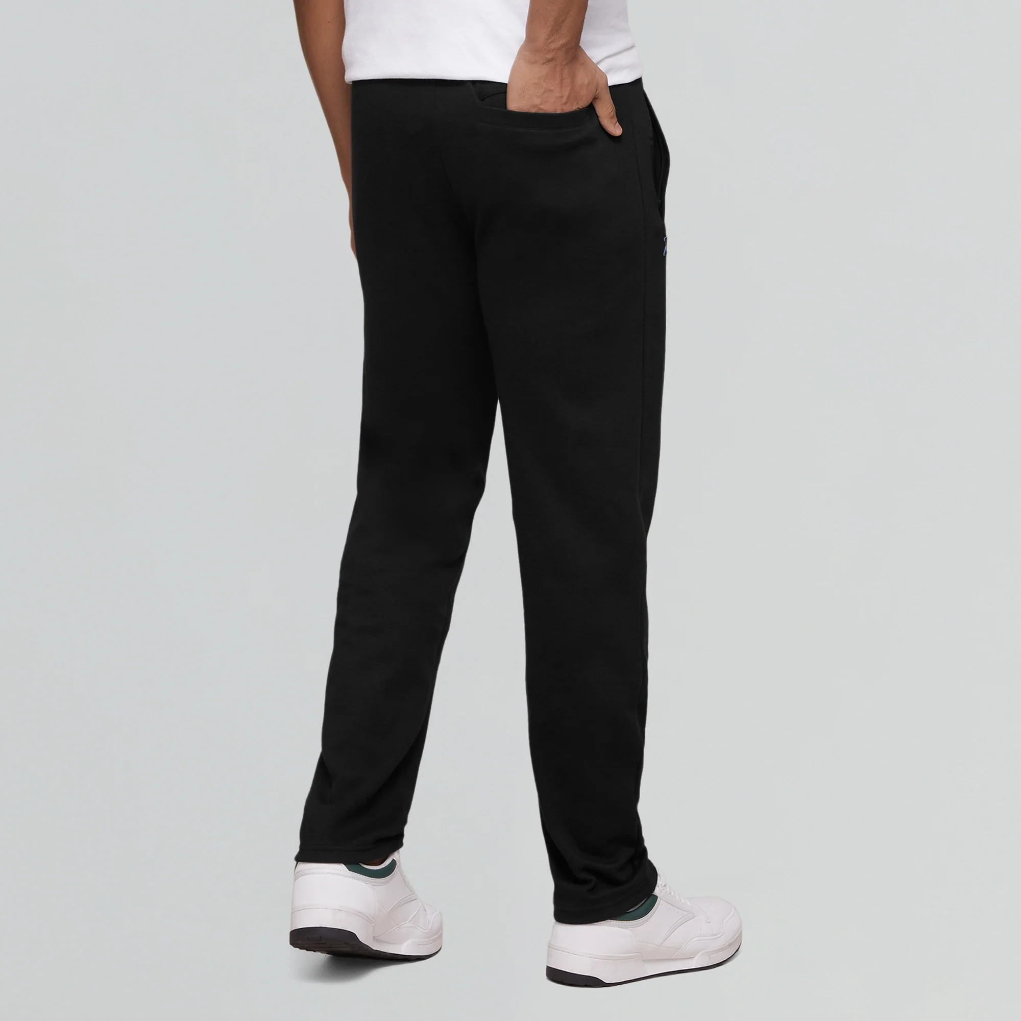 Code Cotton Rich Track Pants Pitch Black - Image 5
