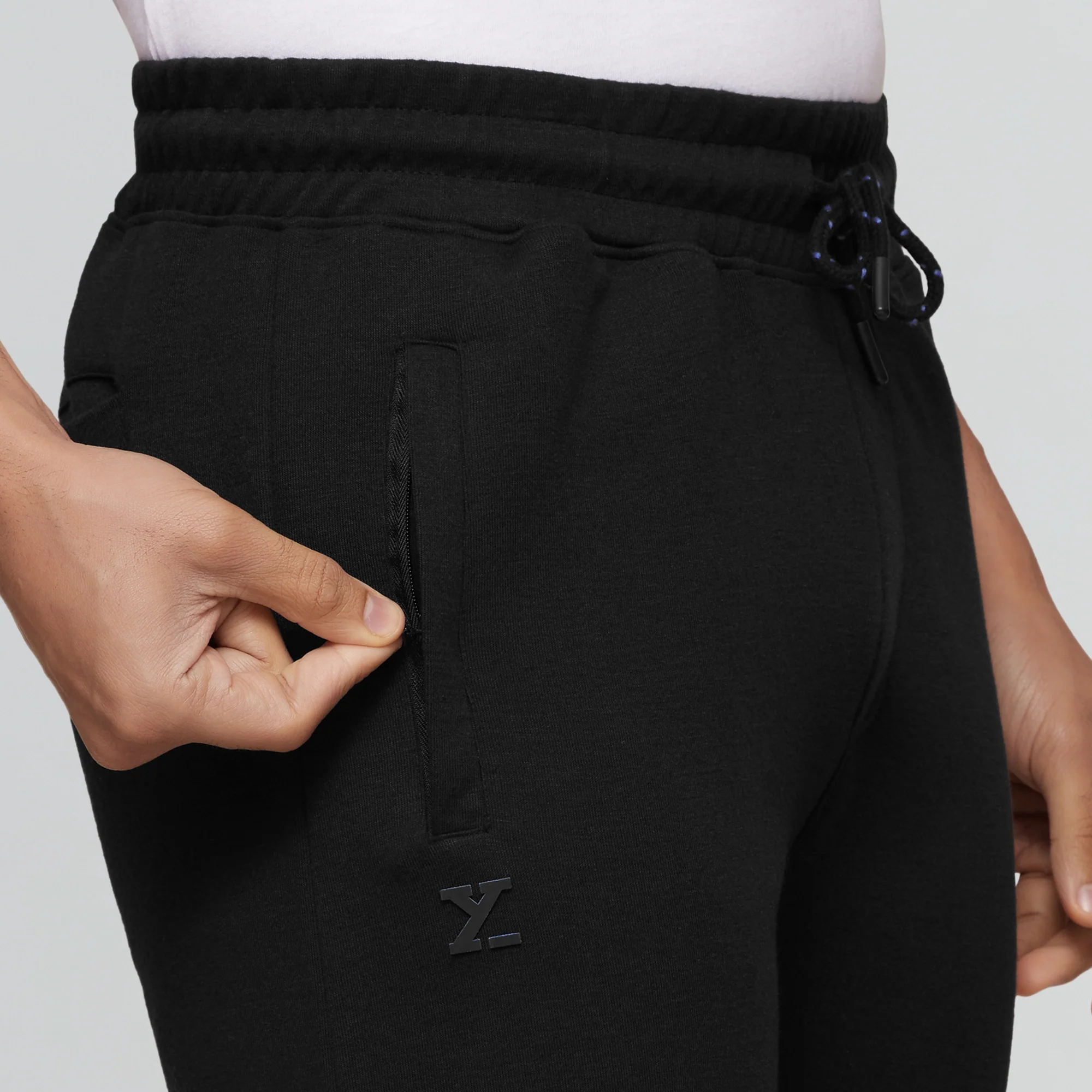 Code Cotton Rich Track Pants Pitch Black - Image 6
