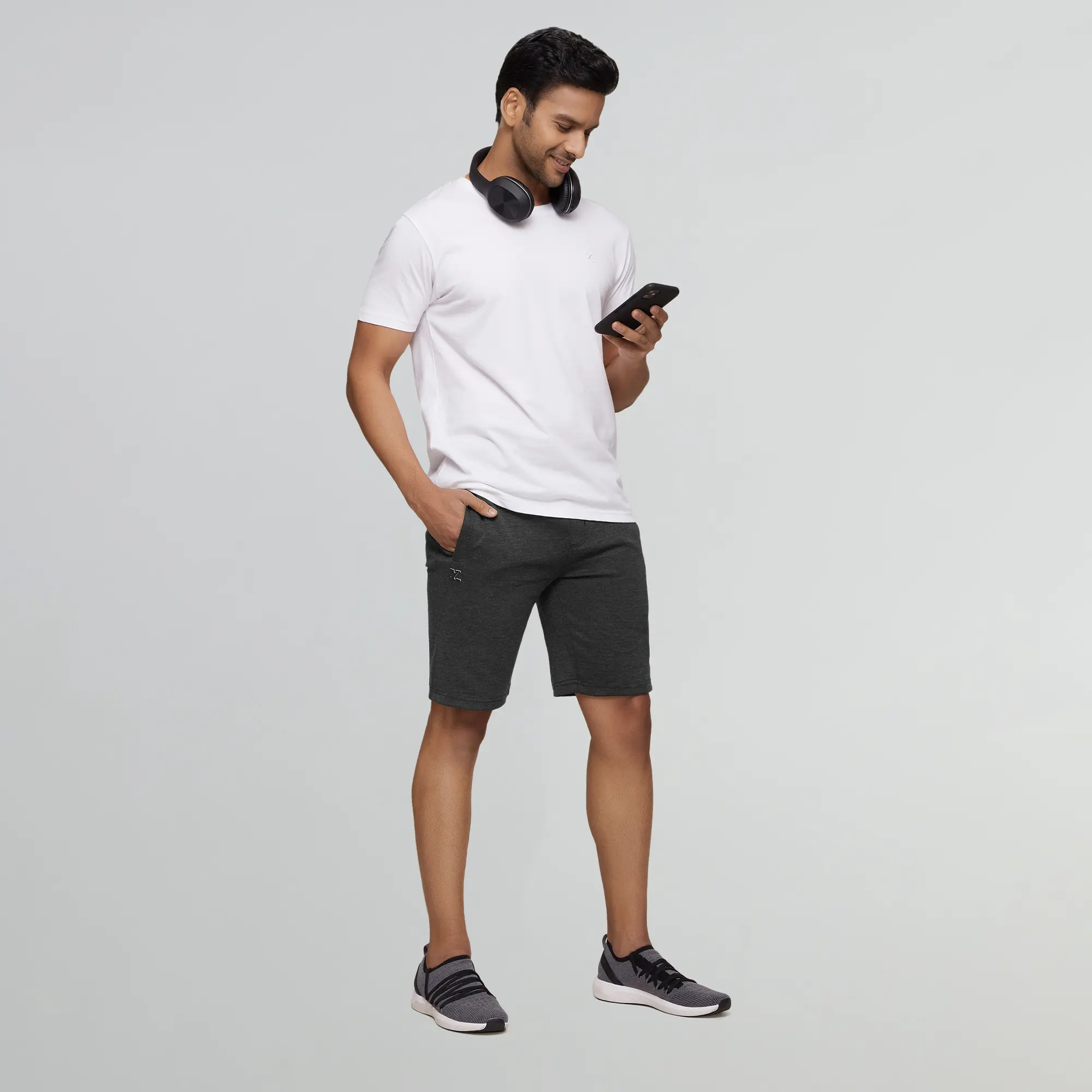 Code Cotton Rich Shorts Graphite Grey - Image 3