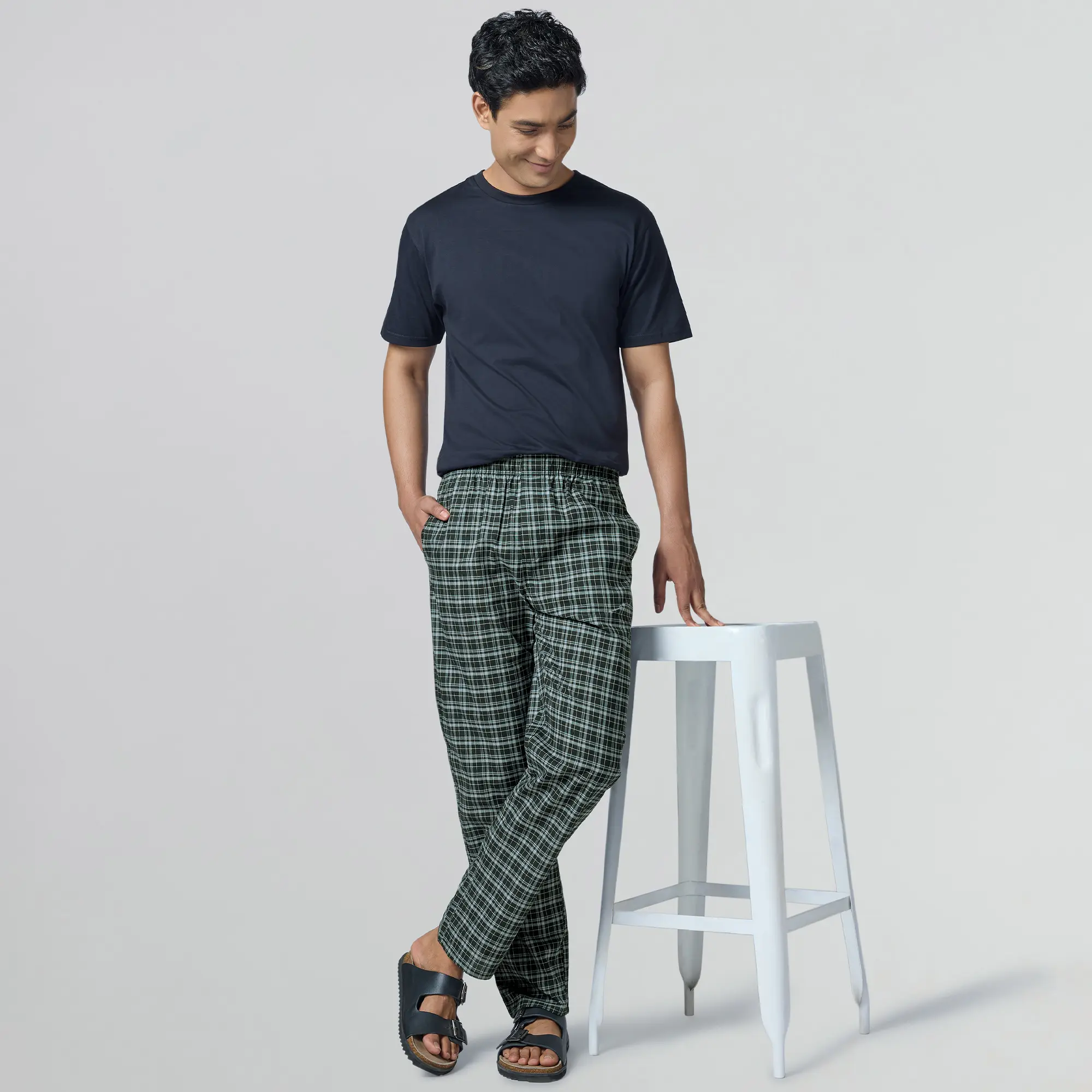 Checkmate Combed Cotton Pyjamas Crypto Black - Image 3