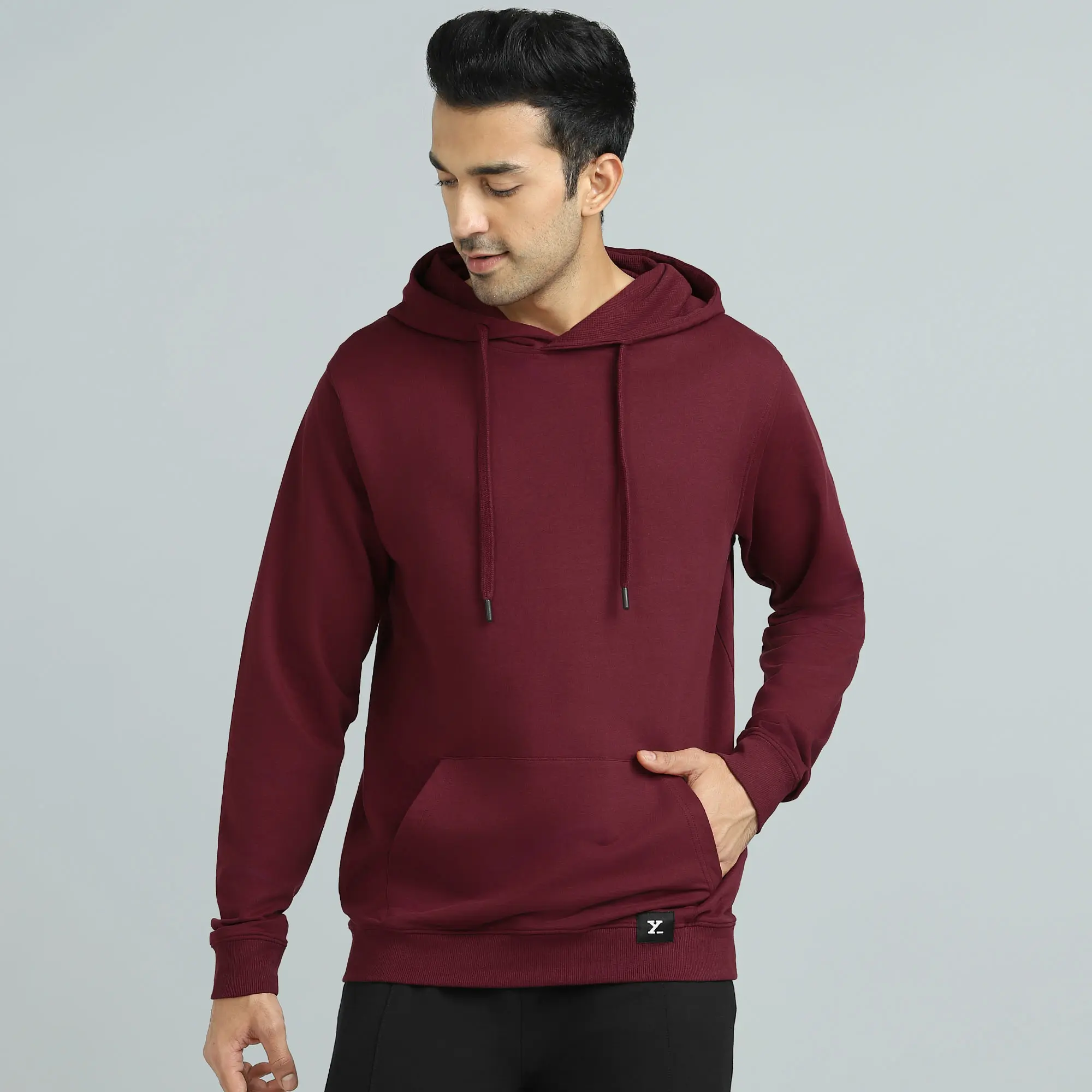 Cruze French Terry Cotton Hoodies Auburn Red