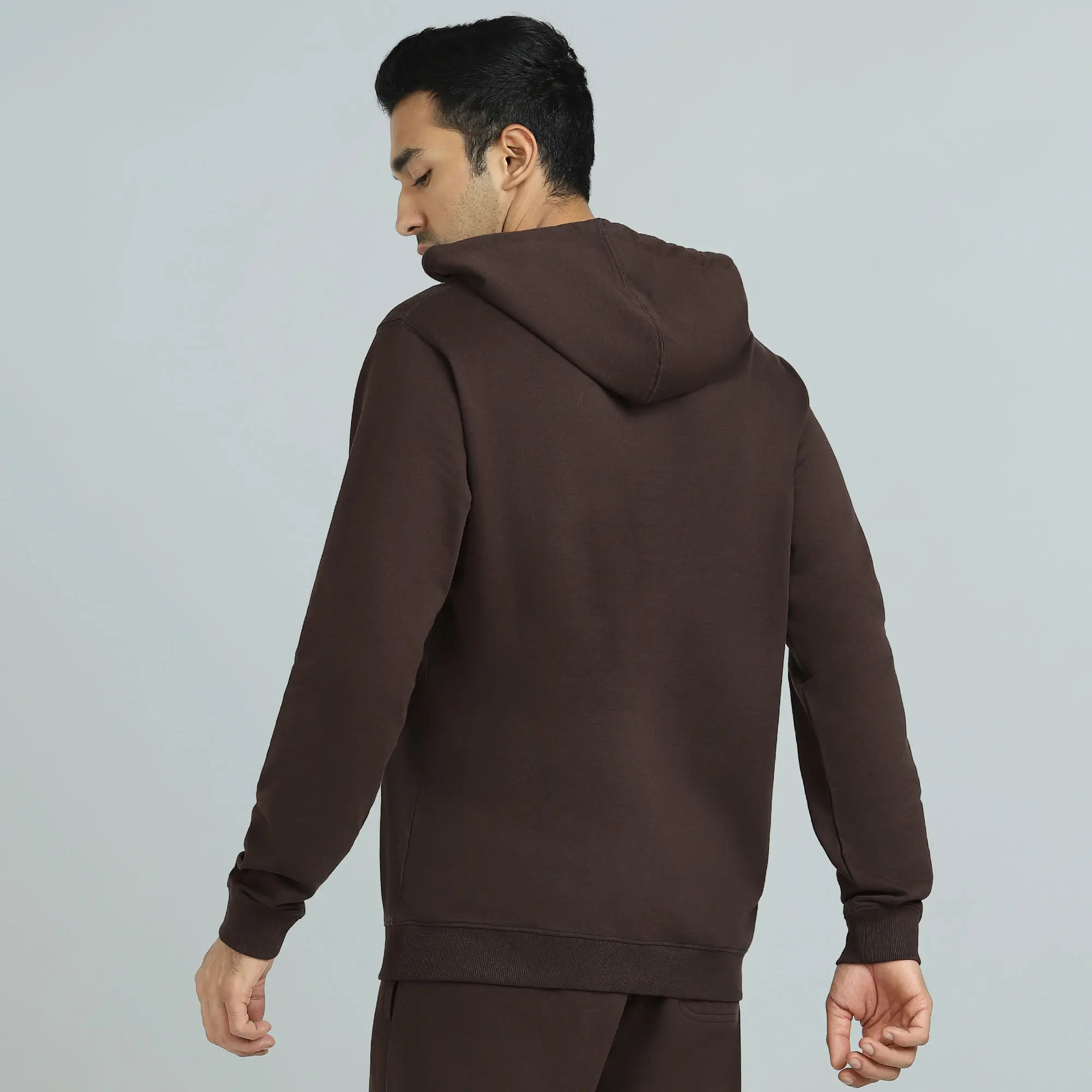Cruze French Terry Cotton Hoodies Malt Brown - Image 4