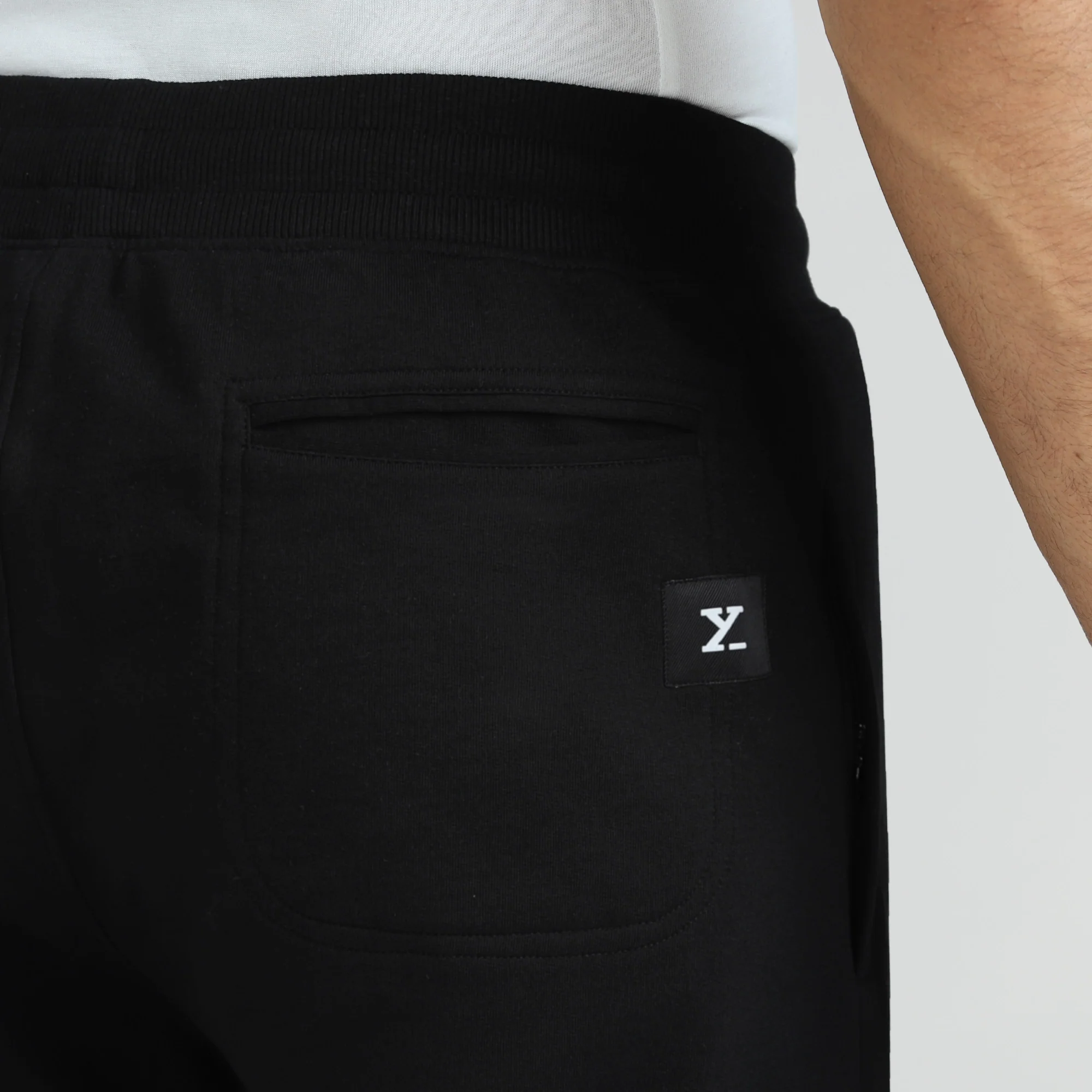 Cruze French Terry Cotton Joggers Pitch Black - Image 5