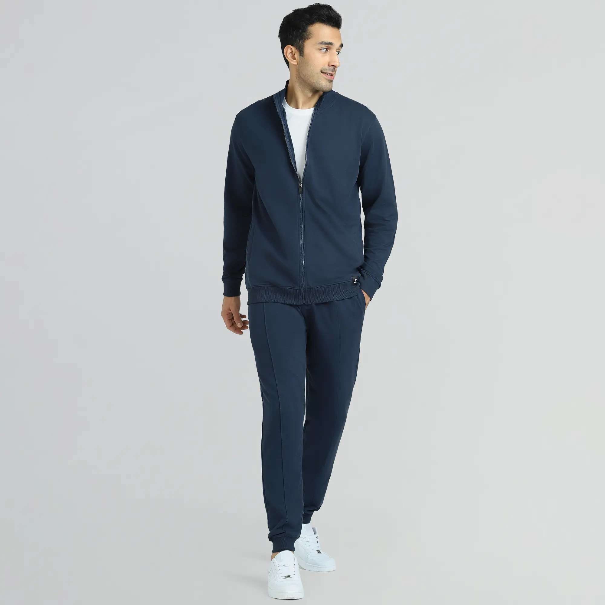 Cruze French Terry Cotton Zip Ups Opal Blue - Image 3