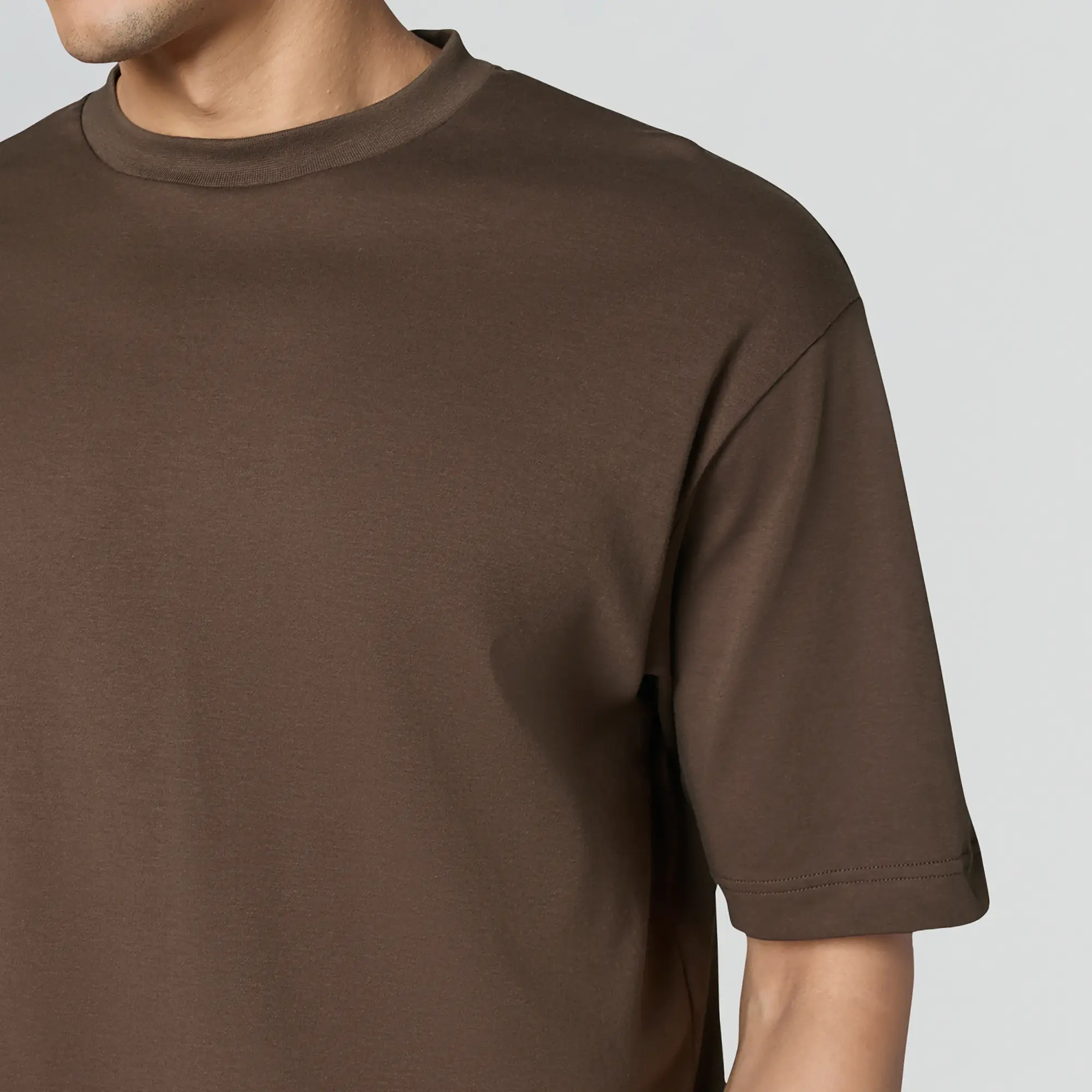 Drift Cotton Oversized T-shirts Espresso Brown - Image 5