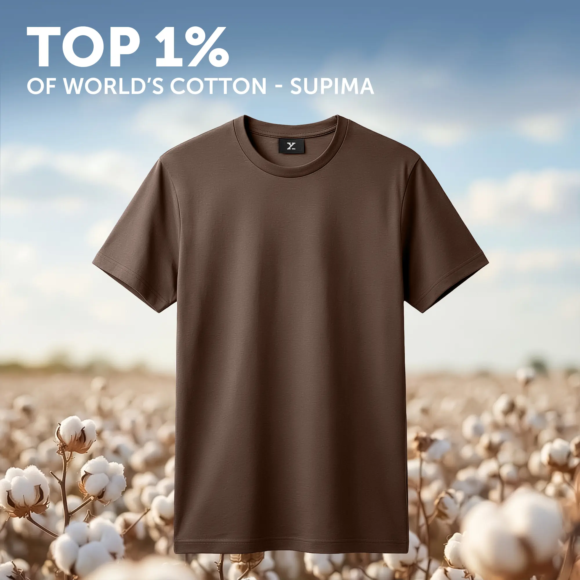 Iconique Supima Cotton T-shirt Espresso Brown - Image 2