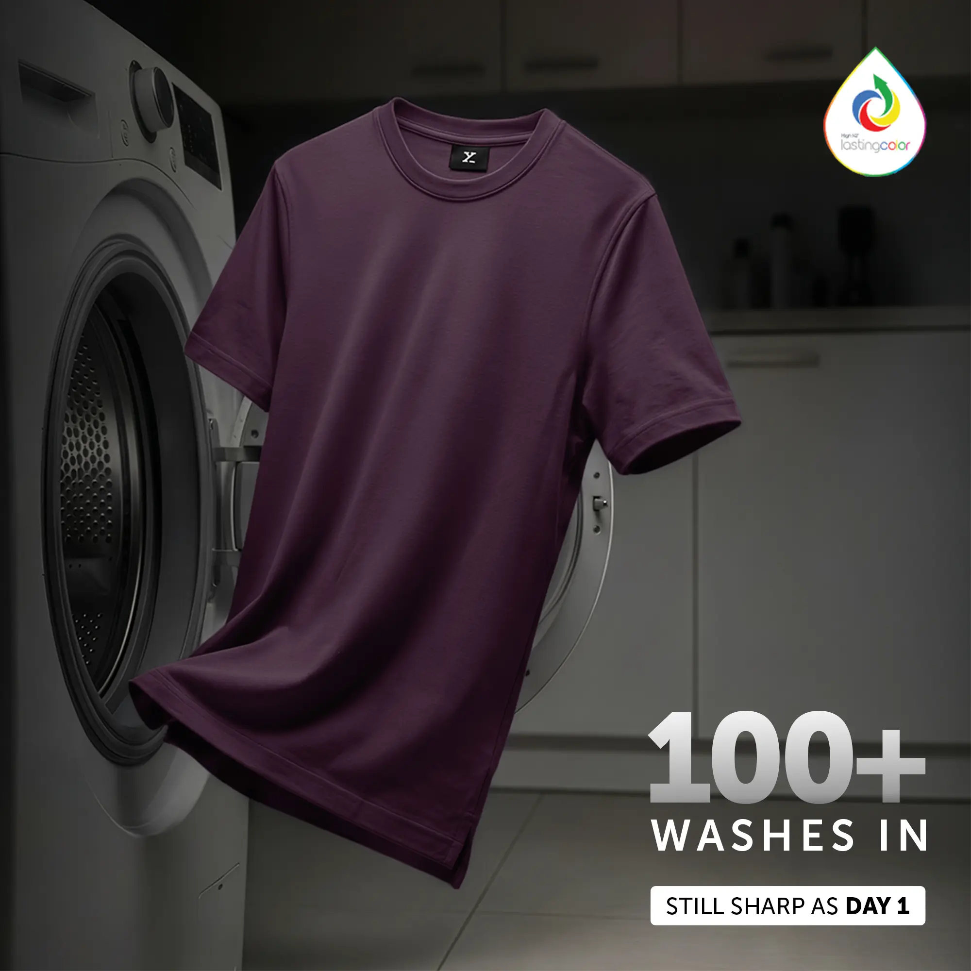 Iconique Supima Cotton T-shirt Plum Wine - Image 3