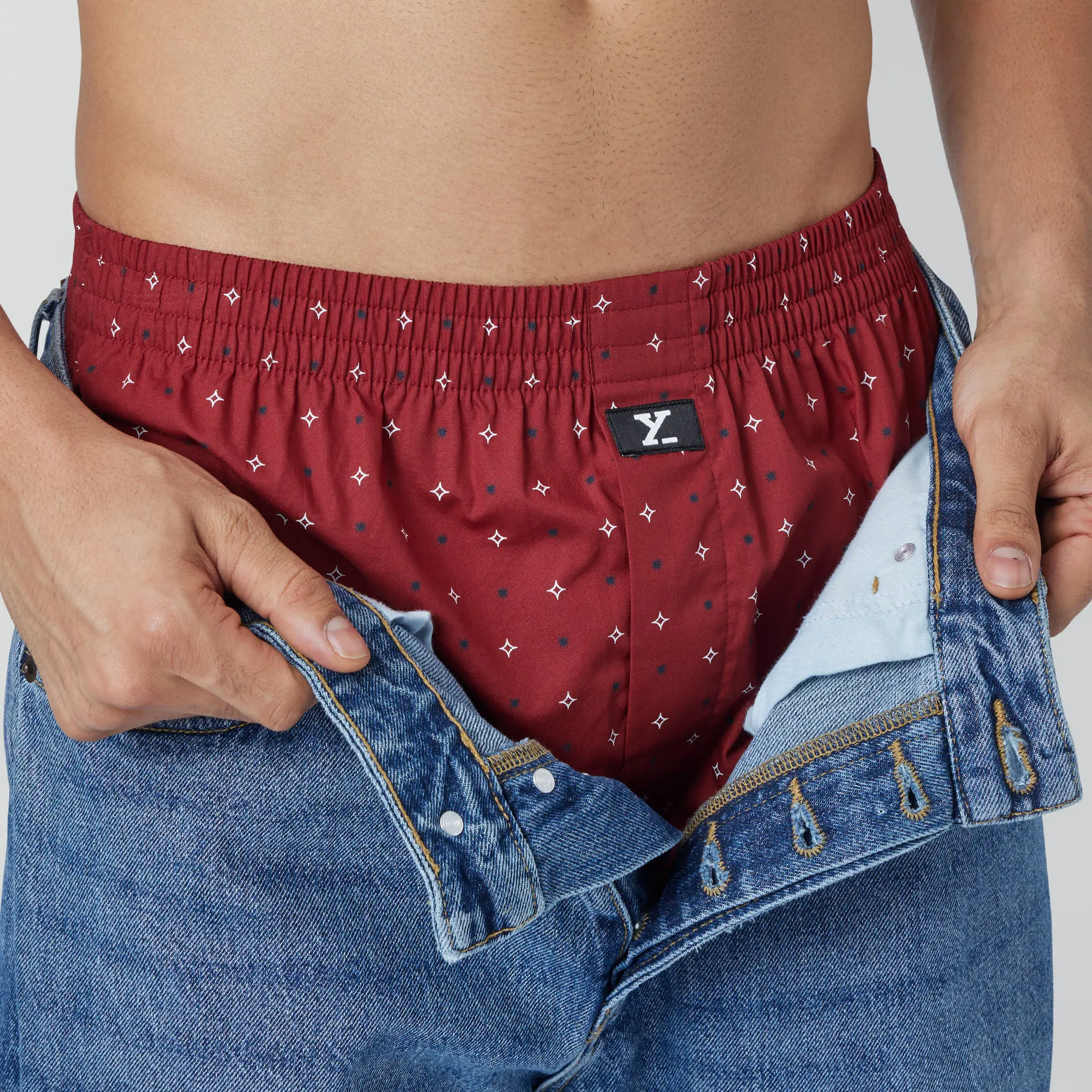 Astor Lounge Inner Boxers Starry Maroon - Image 4