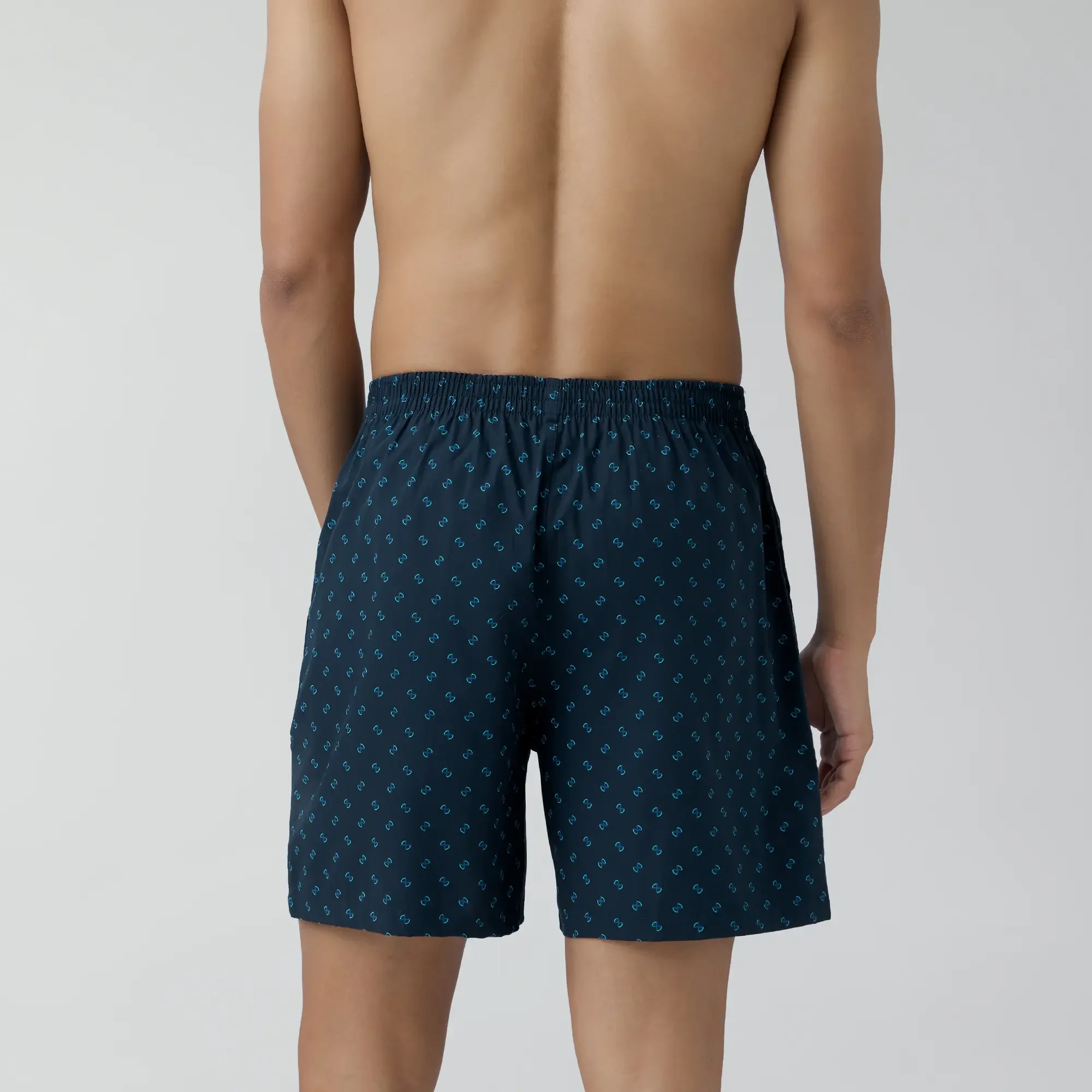 Astor Combed Cotton Boxer Shorts Infinity Blue - Image 5