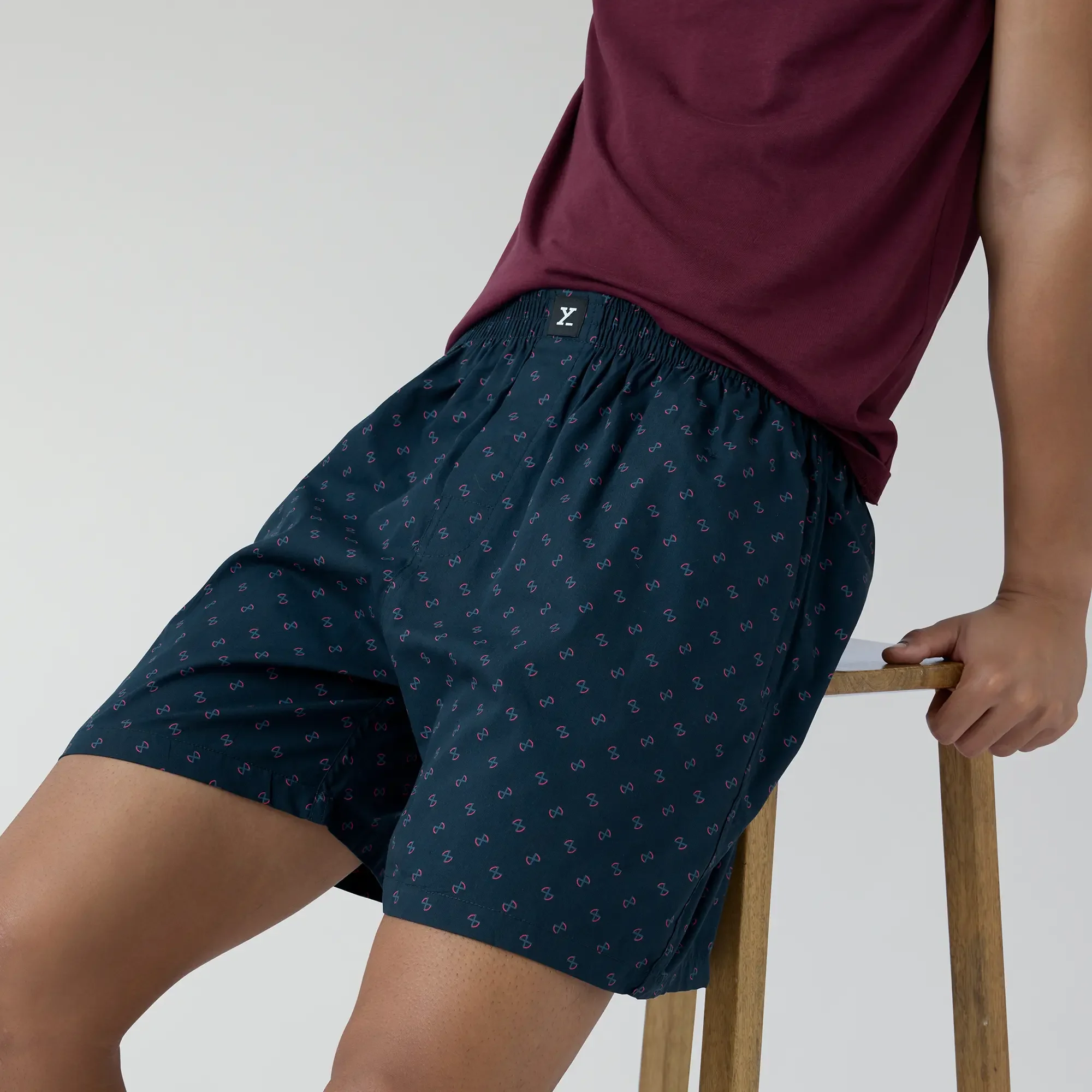 Astor Combed Cotton Boxer Shorts Infinity Black