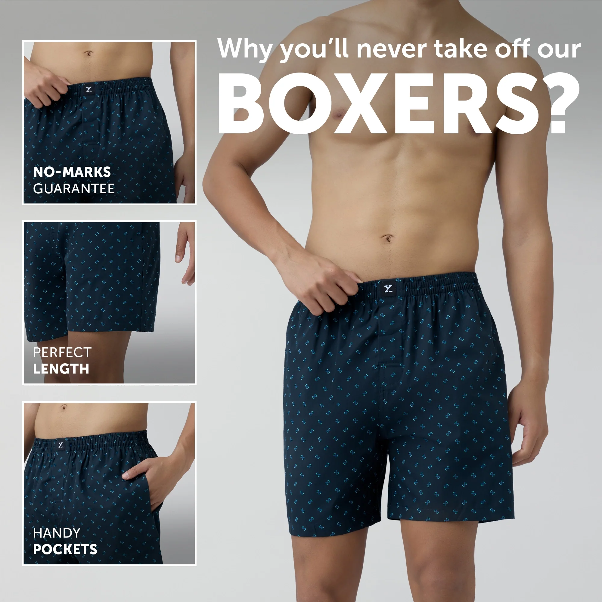 Astor Combed Cotton Boxer Shorts Infinity Black - Image 2