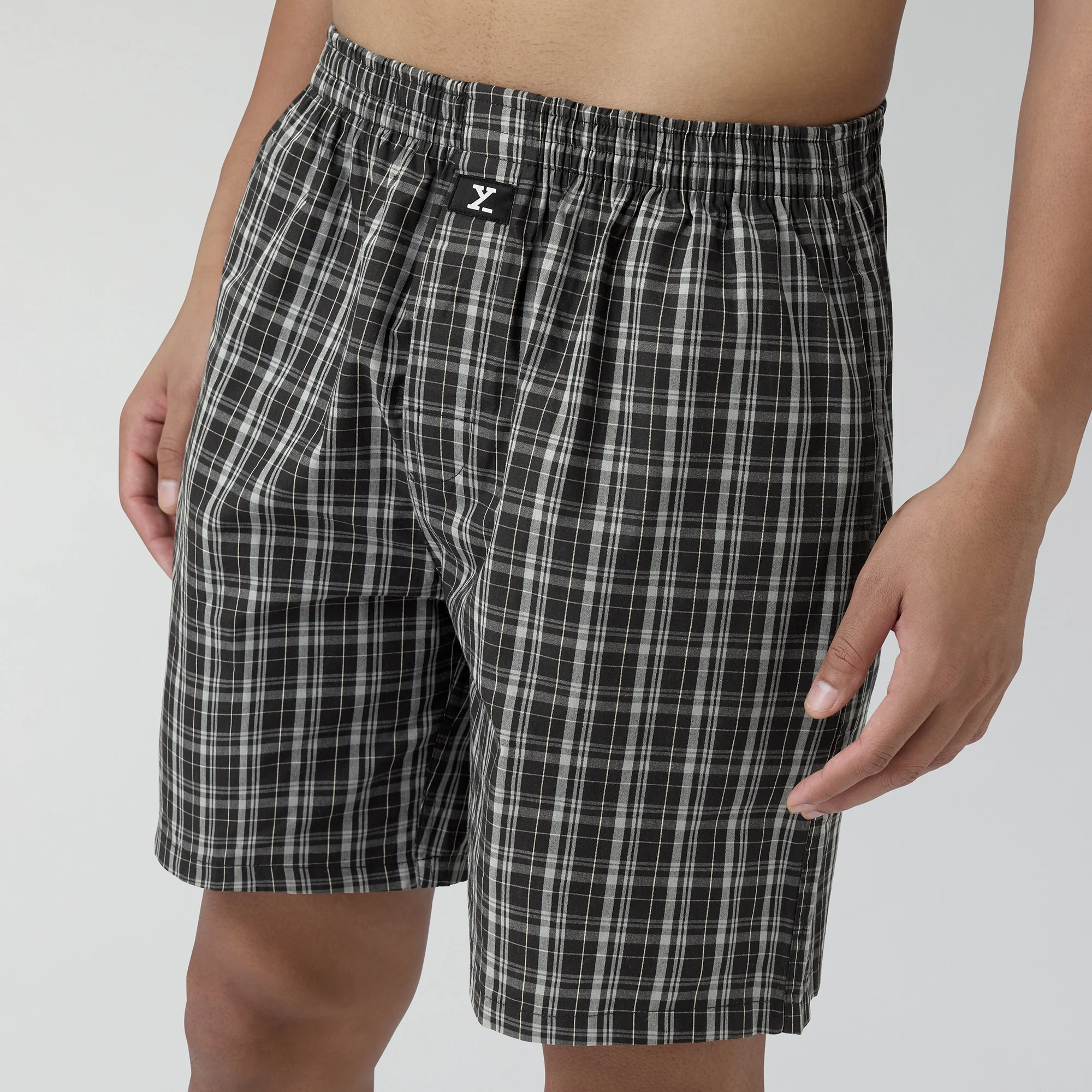 Checkmate Combed Cotton Boxer Shorts Crypto Black - Image 6