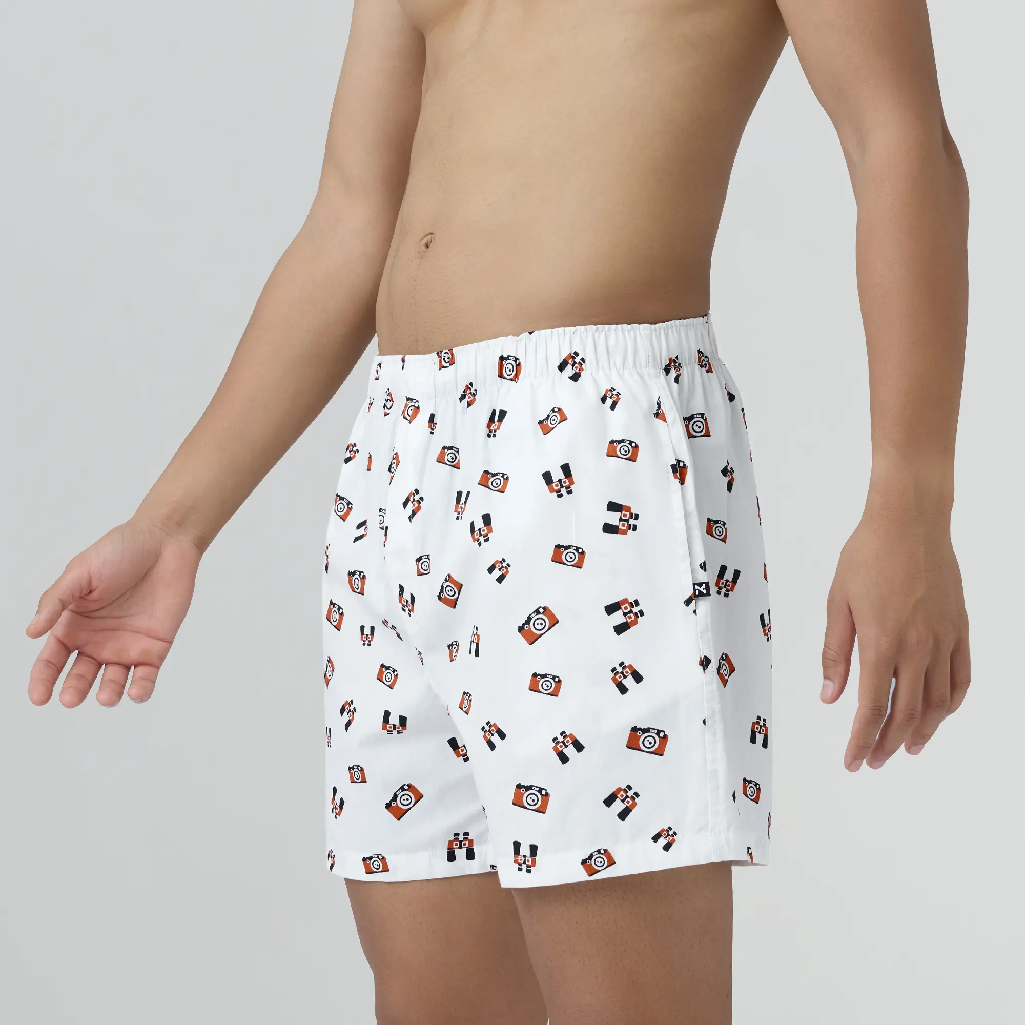 Remix Cotton Boxers Camera White - Image 5