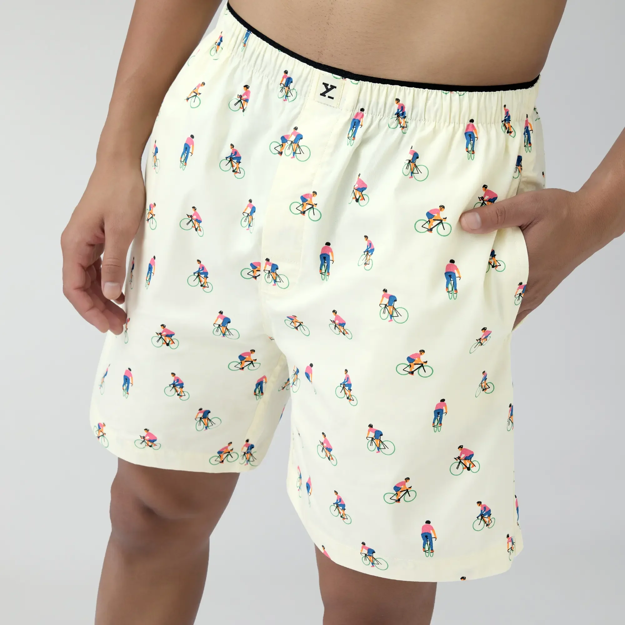 Renew Combed Cotton Boxer Shorts Ivory White - Image 6