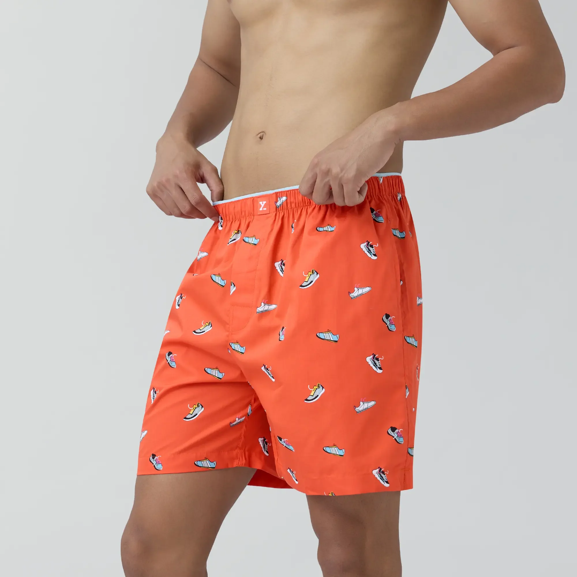 Renew Combed Cotton Boxer Shorts Orange Zest - Image 5