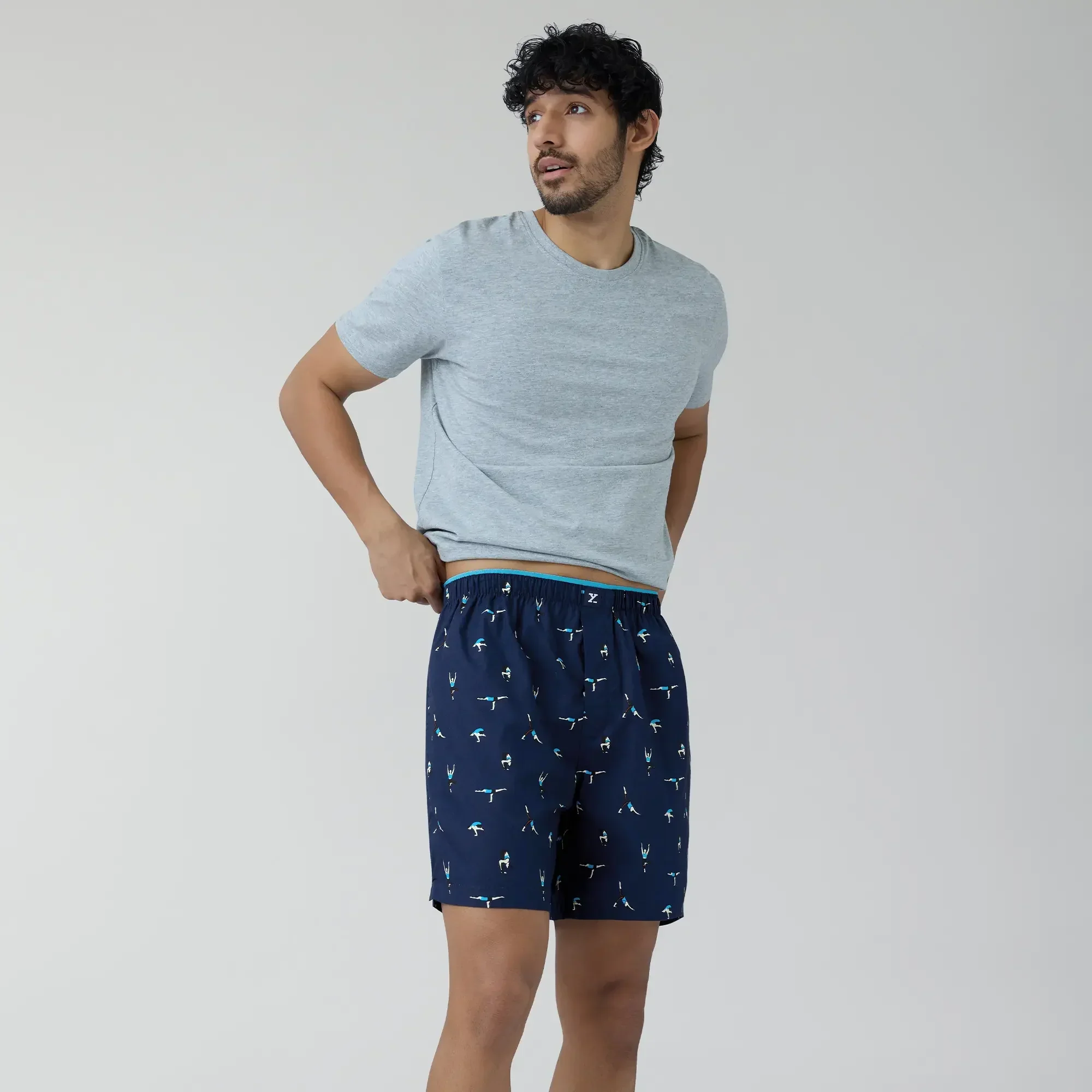 Renew Combed Cotton Boxer Shorts Midnight Blue - Image 3
