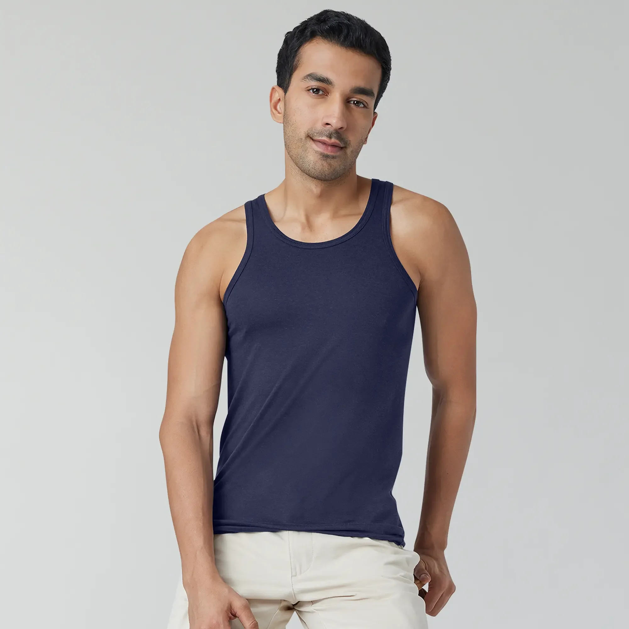Ace Modal-Cotton Vest Midnight Blue - Image 5