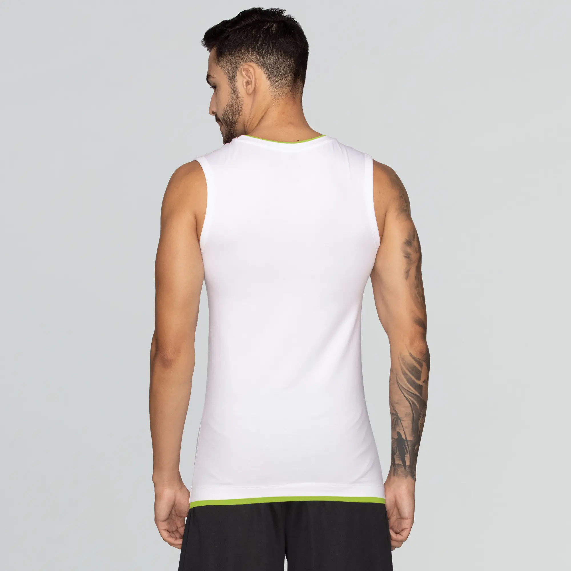 Activo Combed Cotton Gym Vest Polar White - Image 5