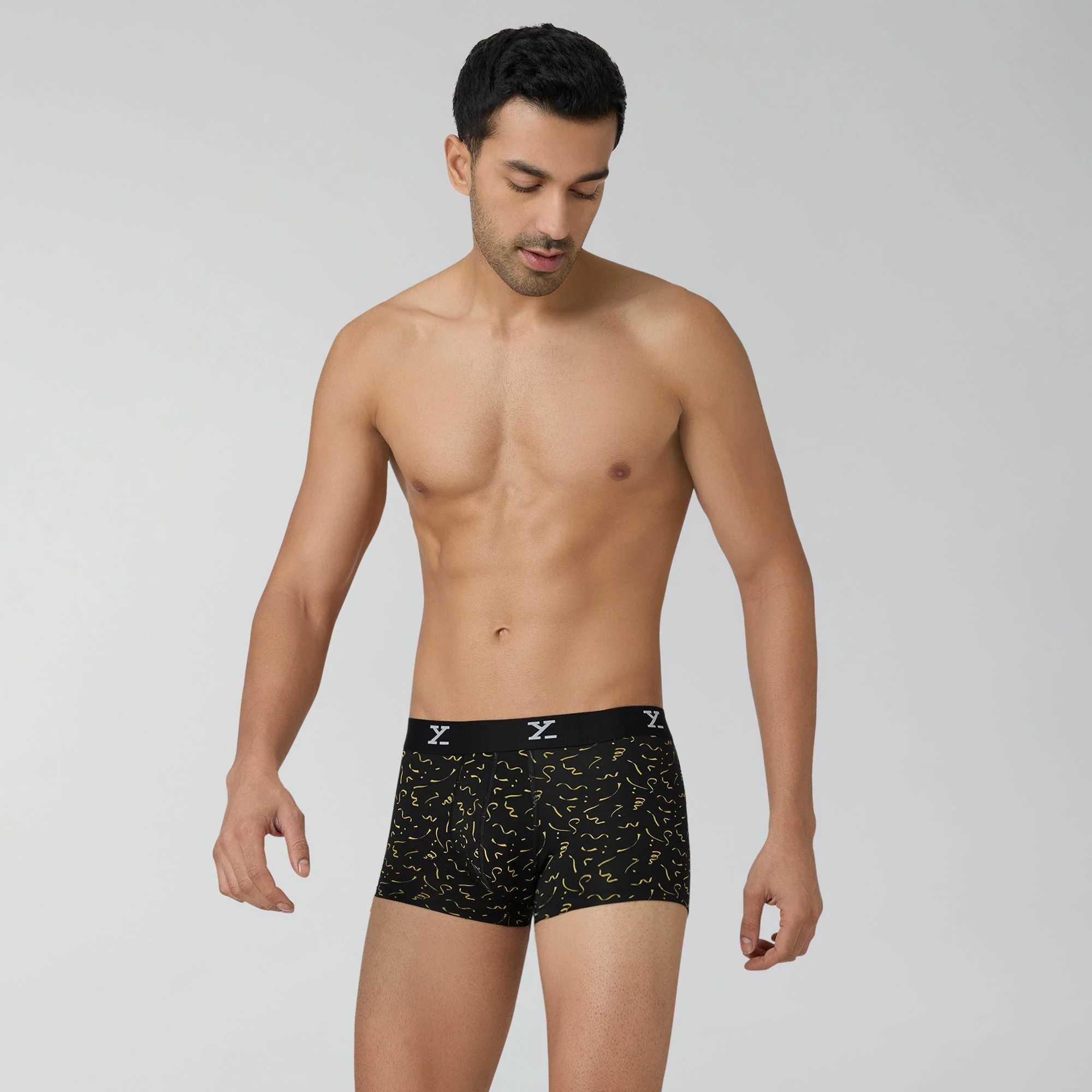 Aero Traq Cotton Trunks Blue Black Lovestruck Confetti (Pack of 6) - Image 4