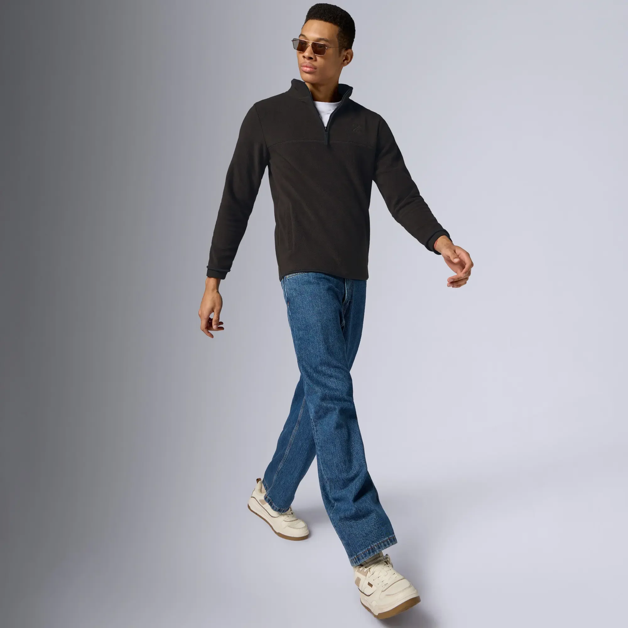 Mens Alterra Polar Fleece Jackets Malt Brown - Image 2