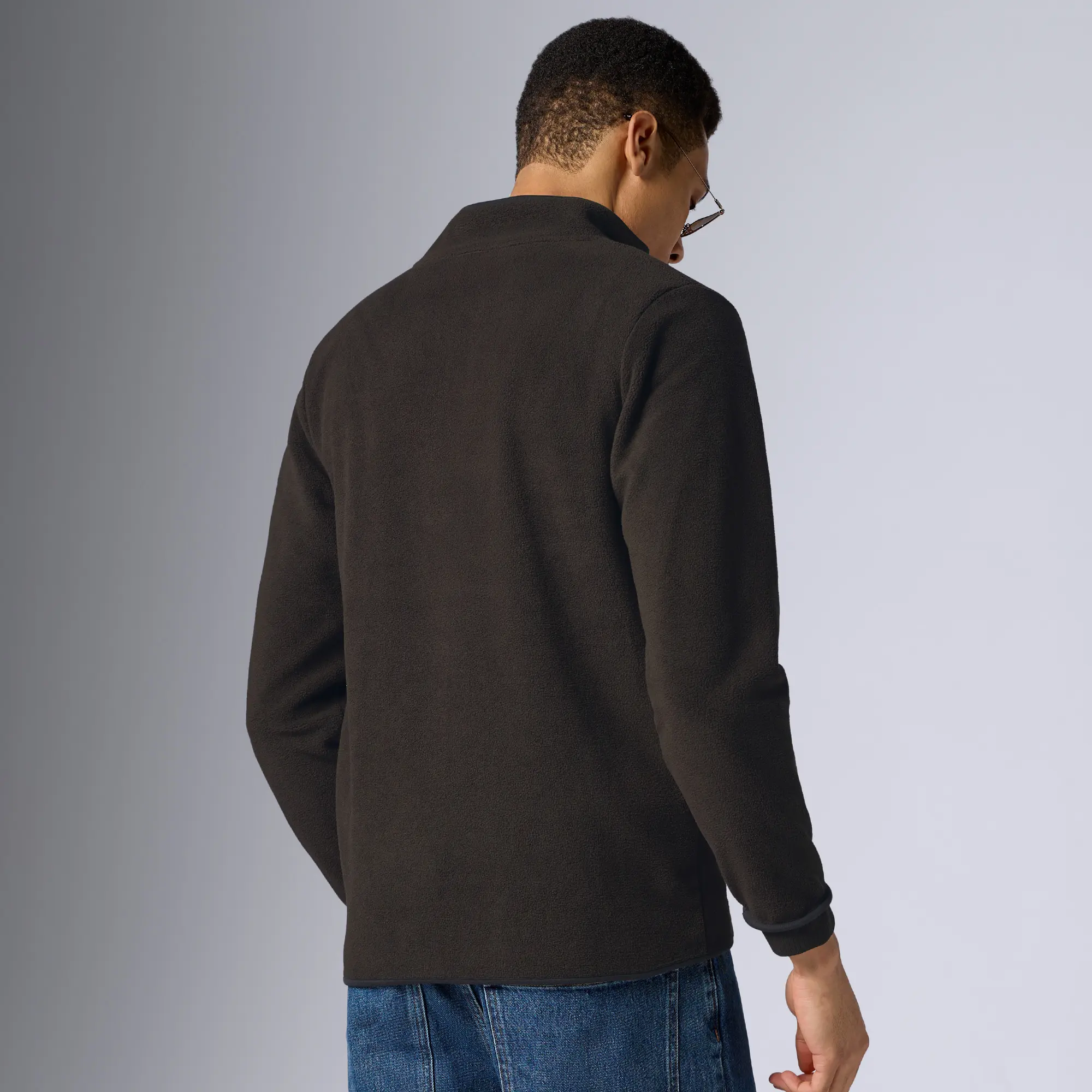 Mens Alterra Polar Fleece Jackets Malt Brown - Image 5