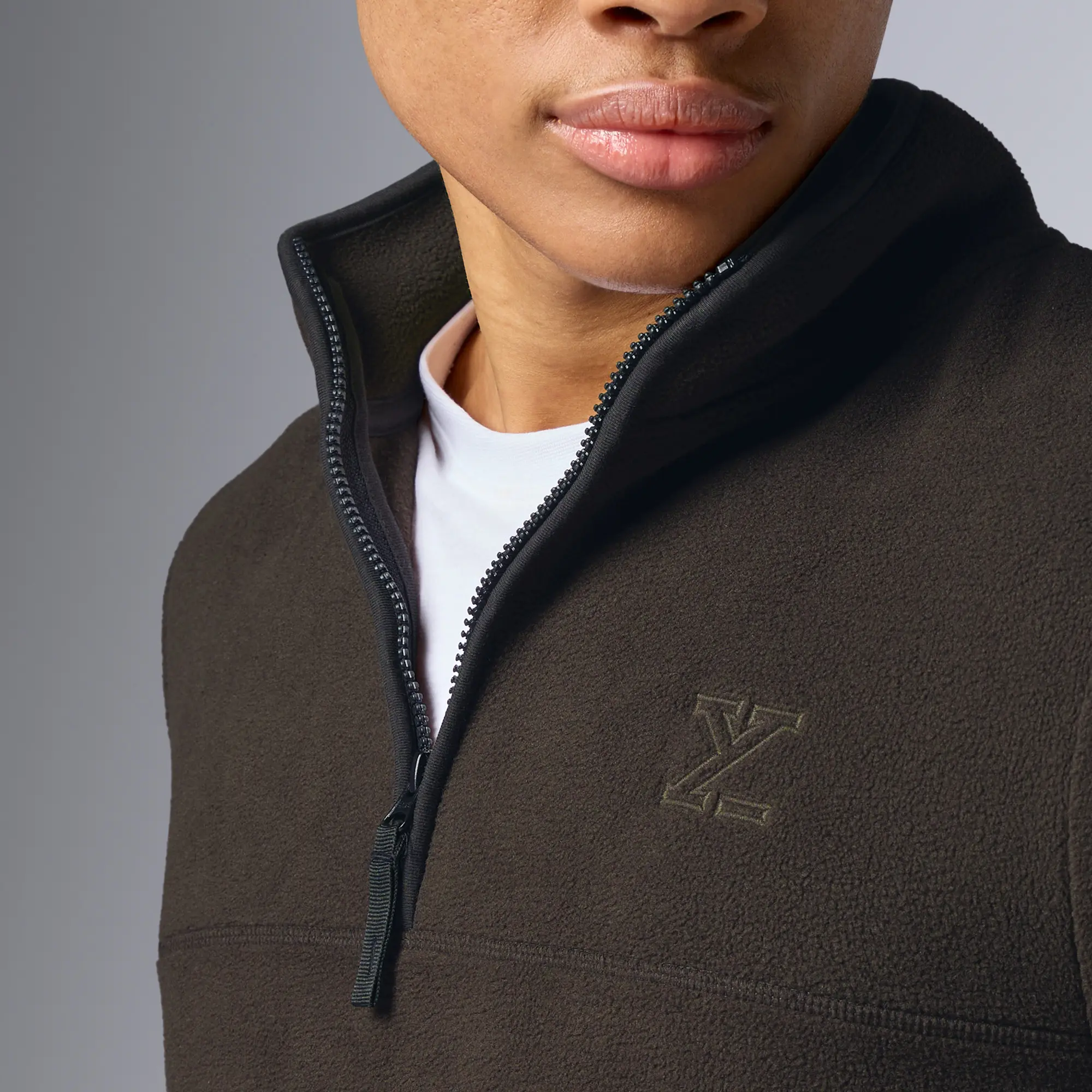 Mens Alterra Polar Fleece Jackets Malt Brown - Image 6