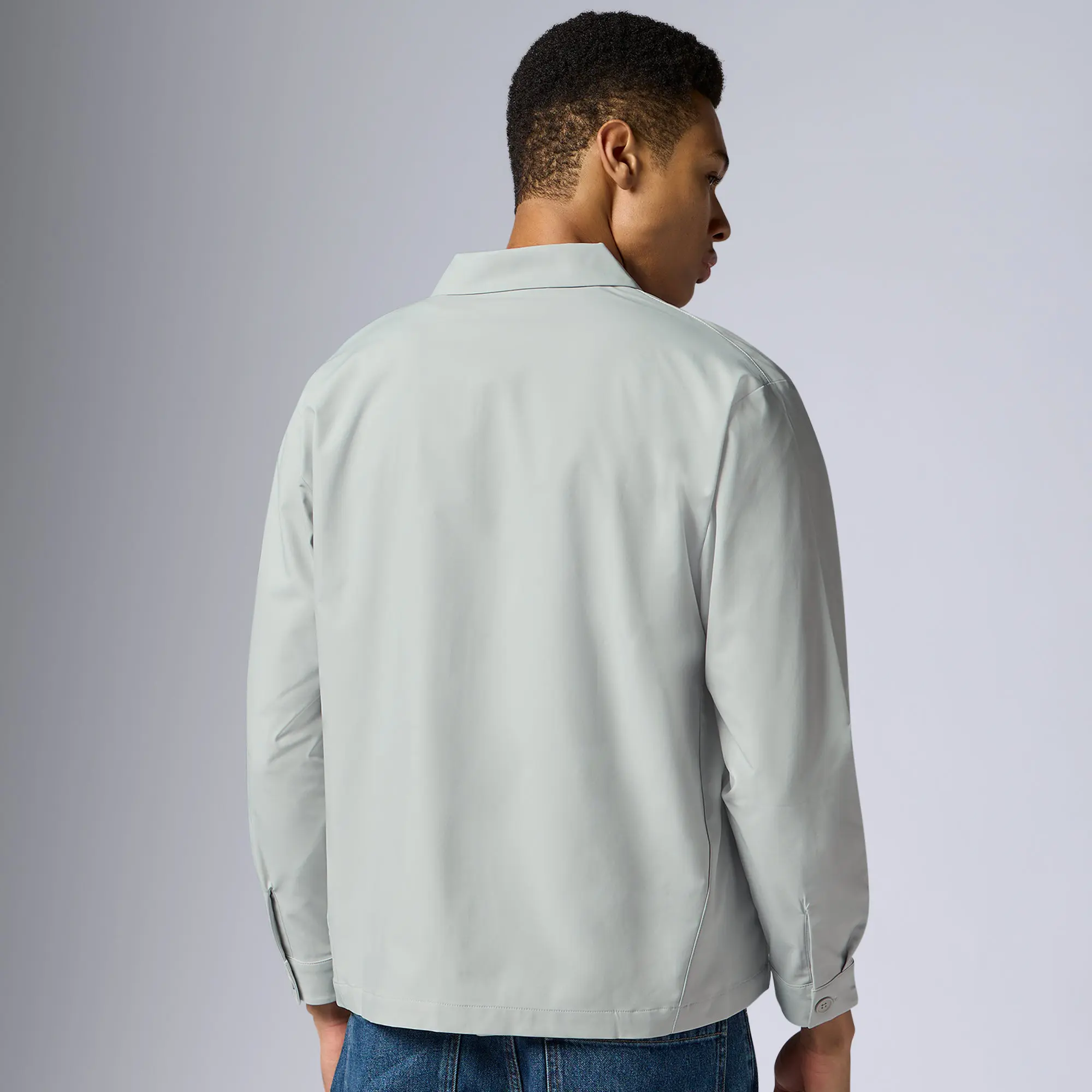 Amp Polyester Shacket Chrome White - Image 5