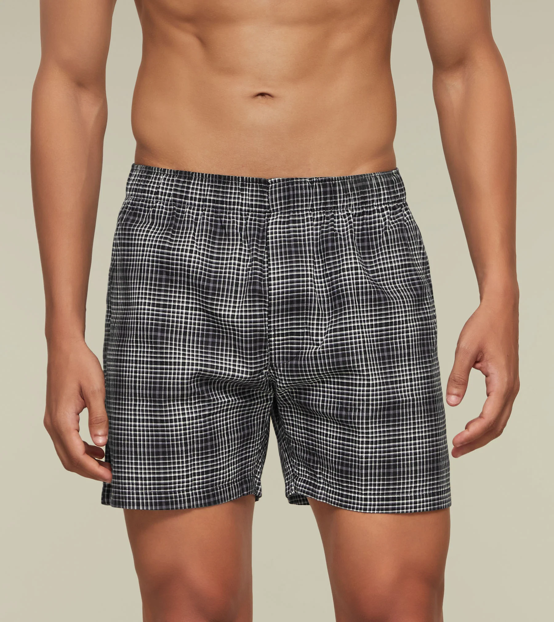 Checkmate Combed Cotton Boxers Monochrome