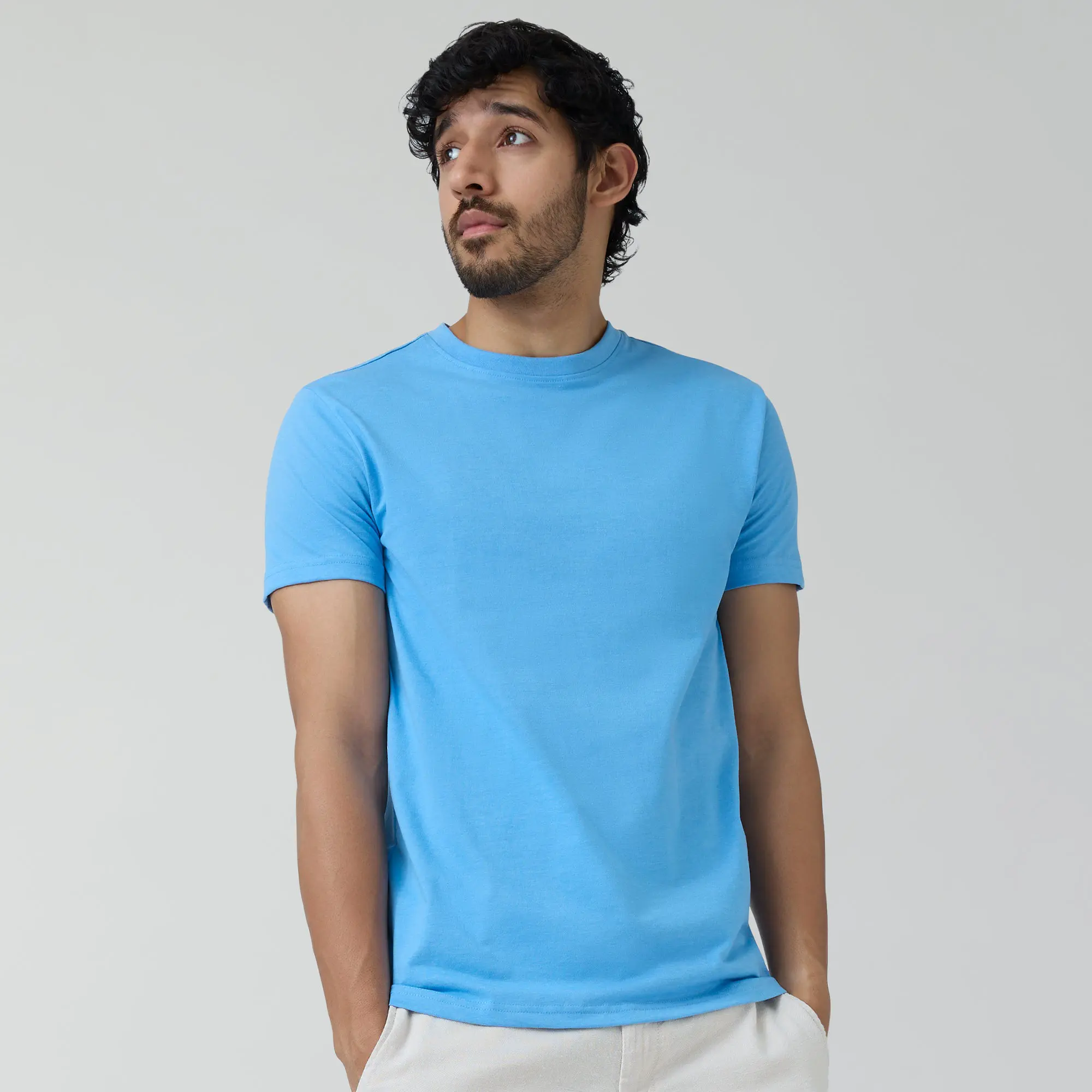 Code Cotton Rich T-shirts Azure Blue - Image 5