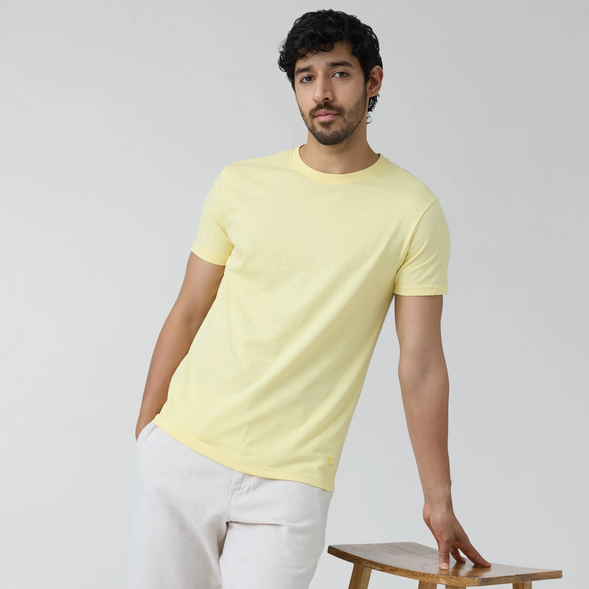 Code Cotton Rich T-shirts Butter Yellow - Image 3