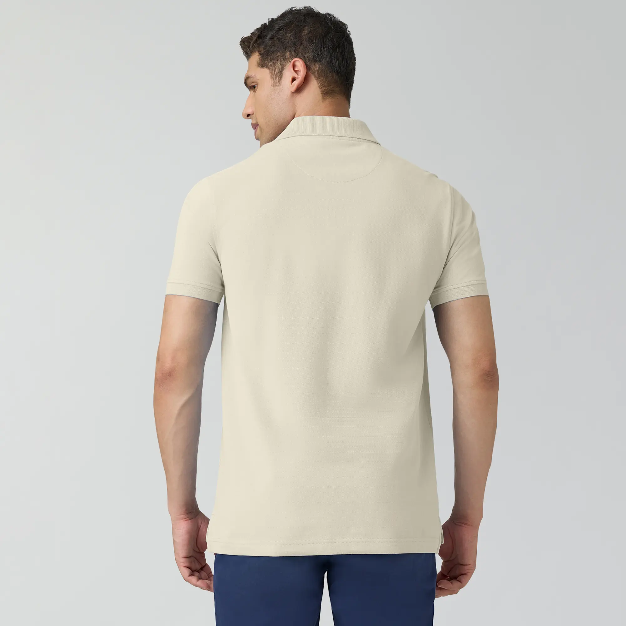 Code Polo T-shirts Almond White - Image 5
