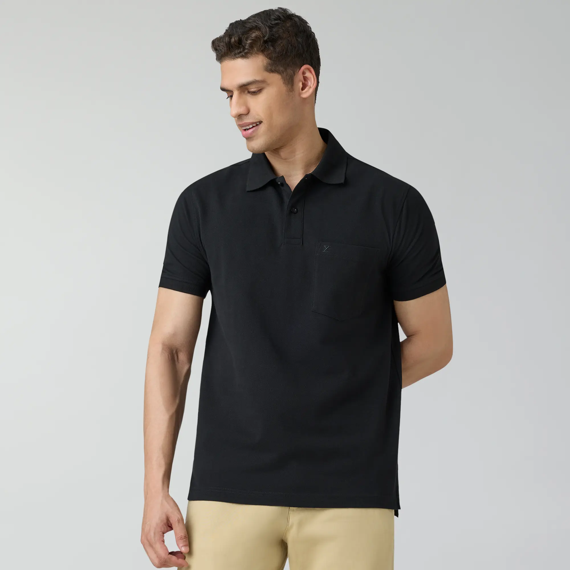 Code Polo T-shirts Pitch Black