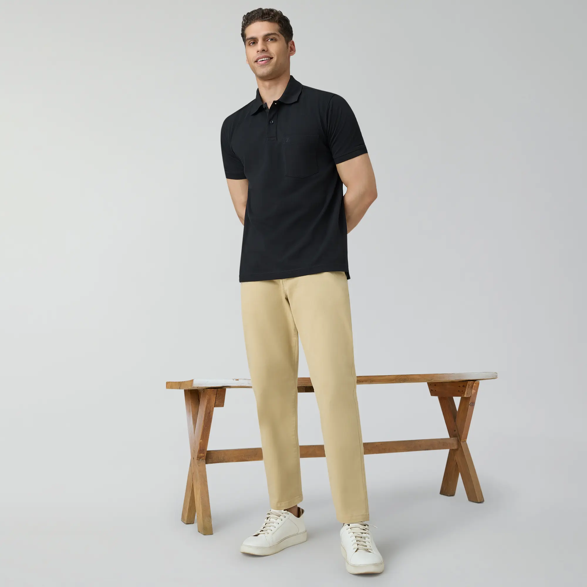 Code Polo T-shirts Pitch Black - Image 2