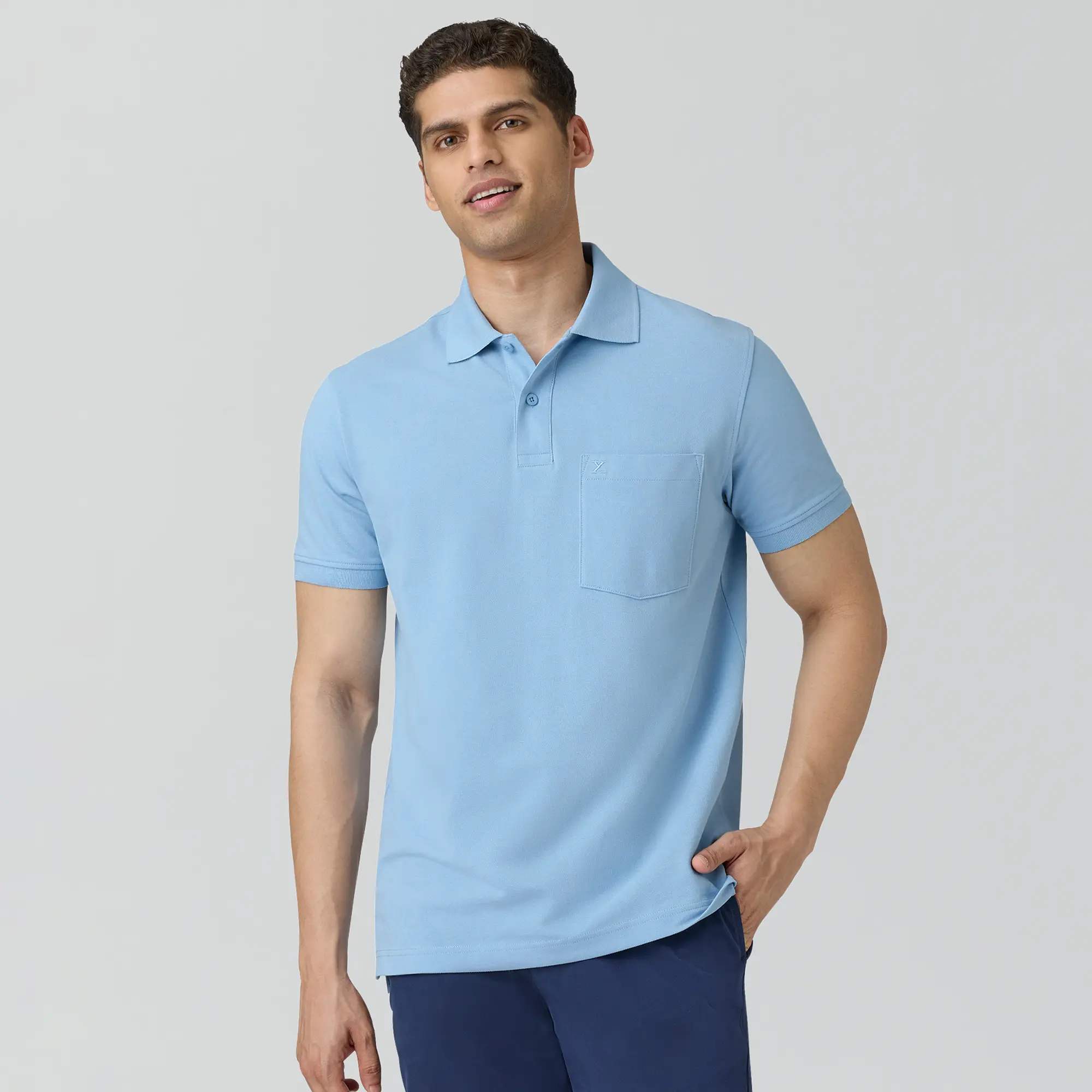 Code Polo T-shirts Sky Blue