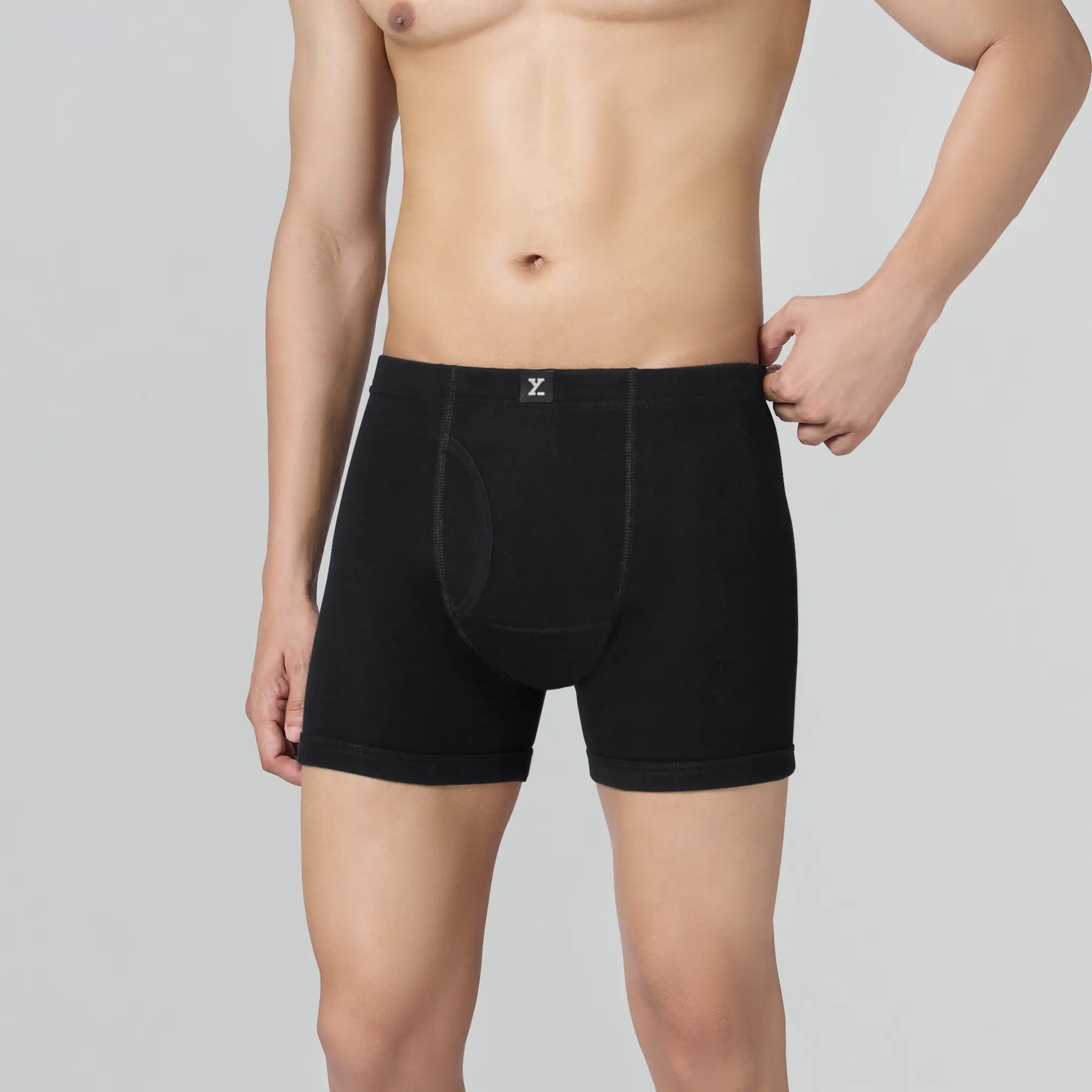 Nova Cotton Boxer Briefs (Inner Elastic) - Storm Grey