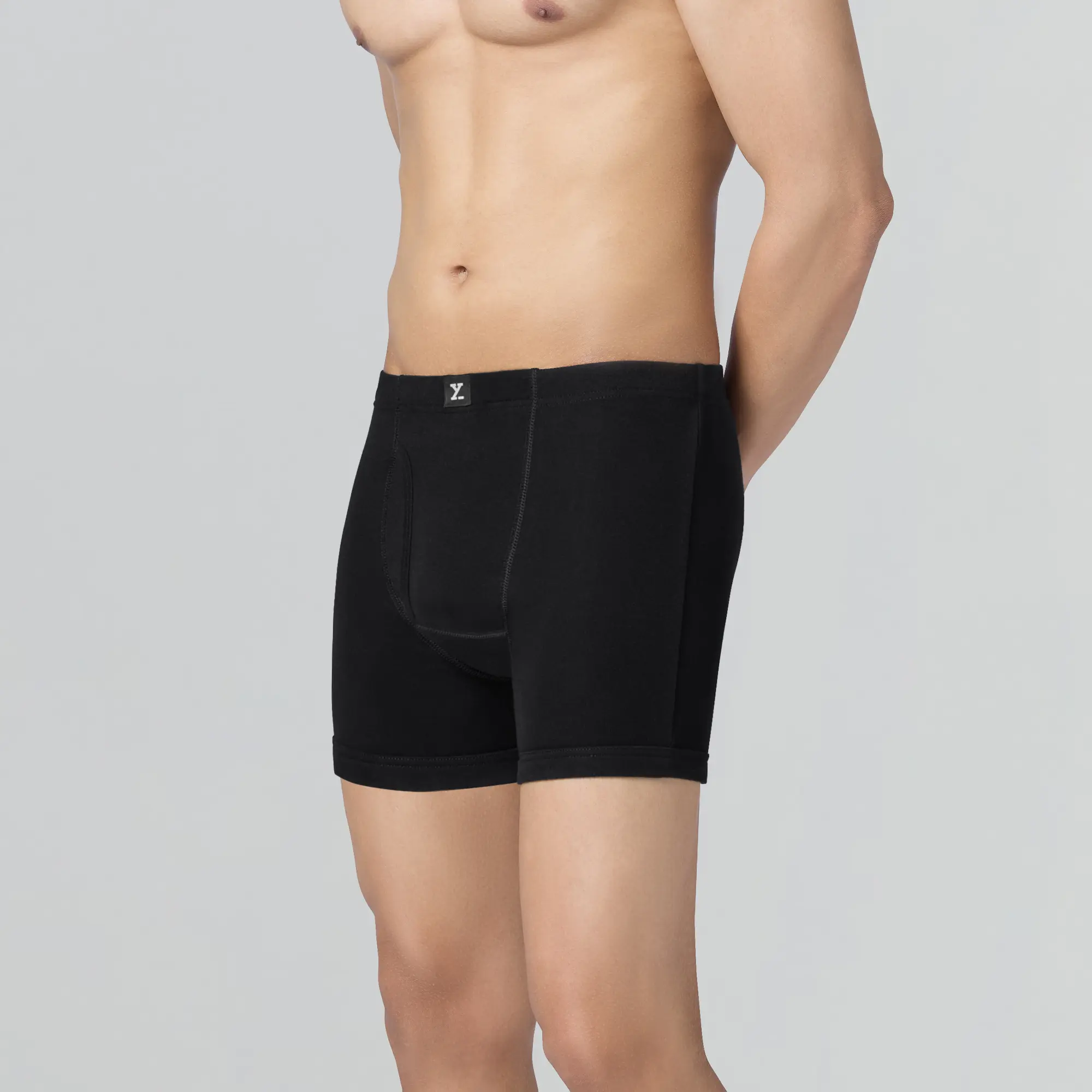 Nova Cotton Boxer Briefs (Inner Elastic) - Storm Grey - Image 5