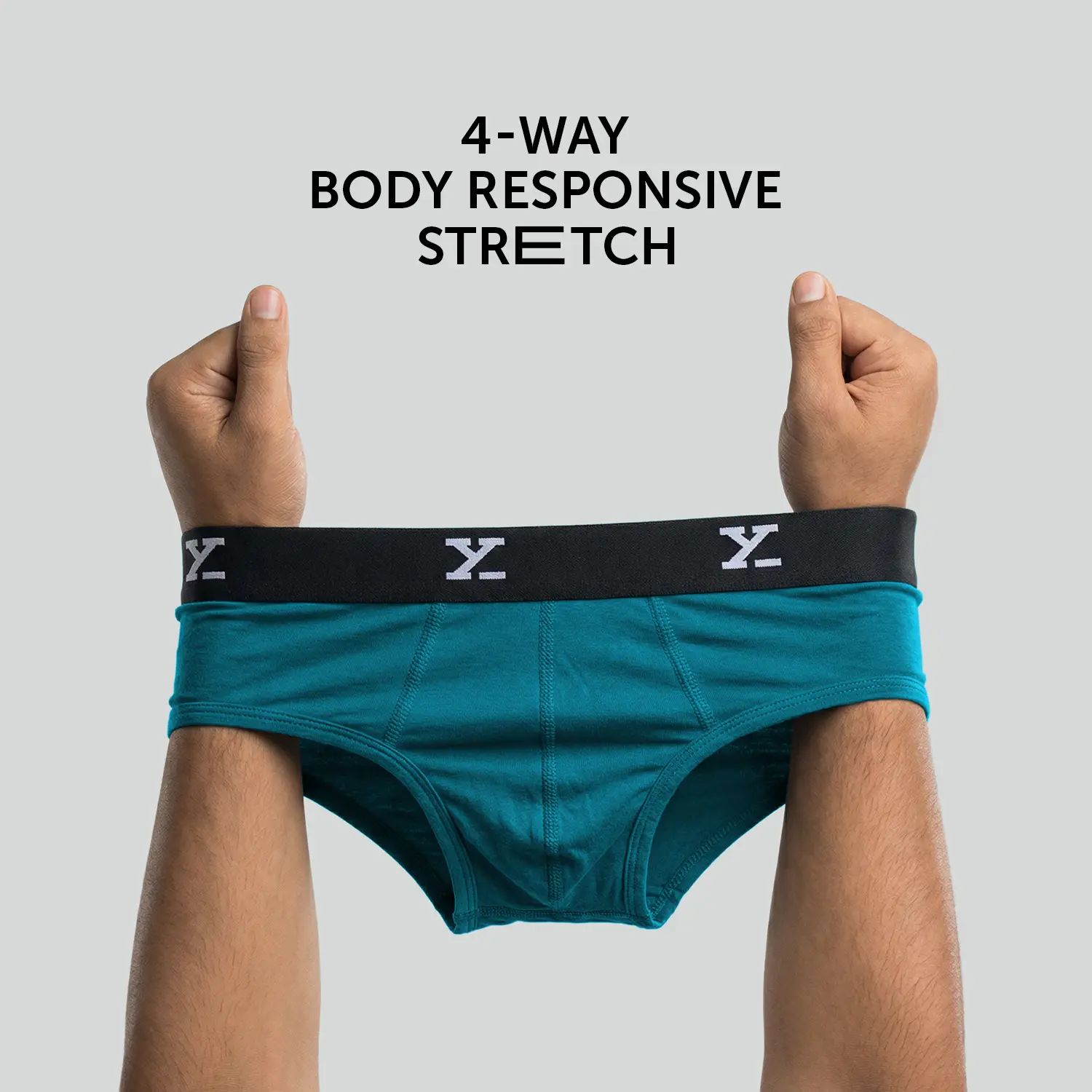 Super Combed Cotton-Modal Briefs - Aqua Blue - Image 5