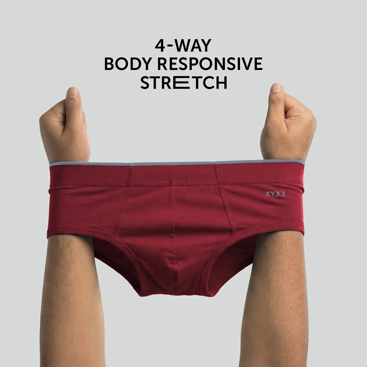Super Combed Cotton-Modal Briefs - Bold Burgundy - Image 3