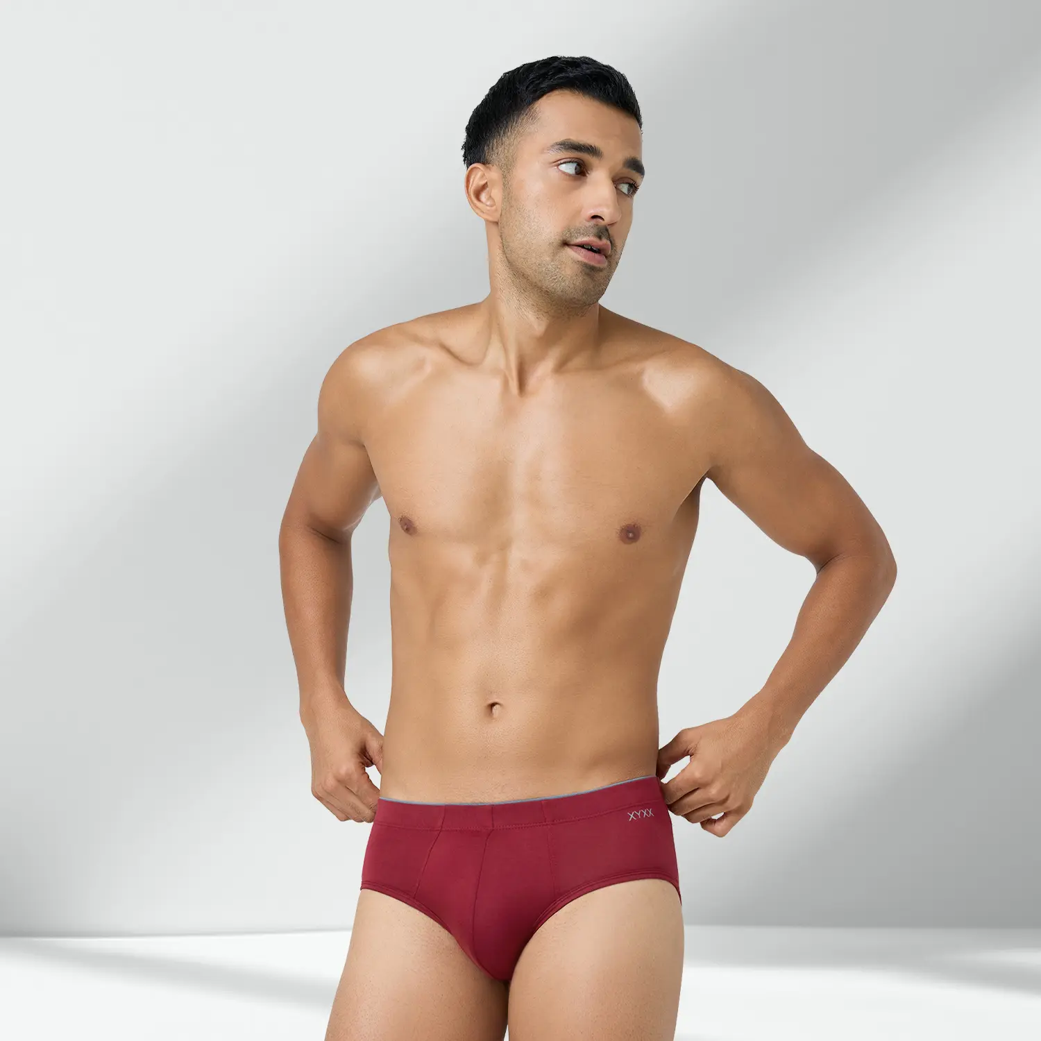 Super Combed Cotton-Modal Briefs - Bold Burgundy - Image 6