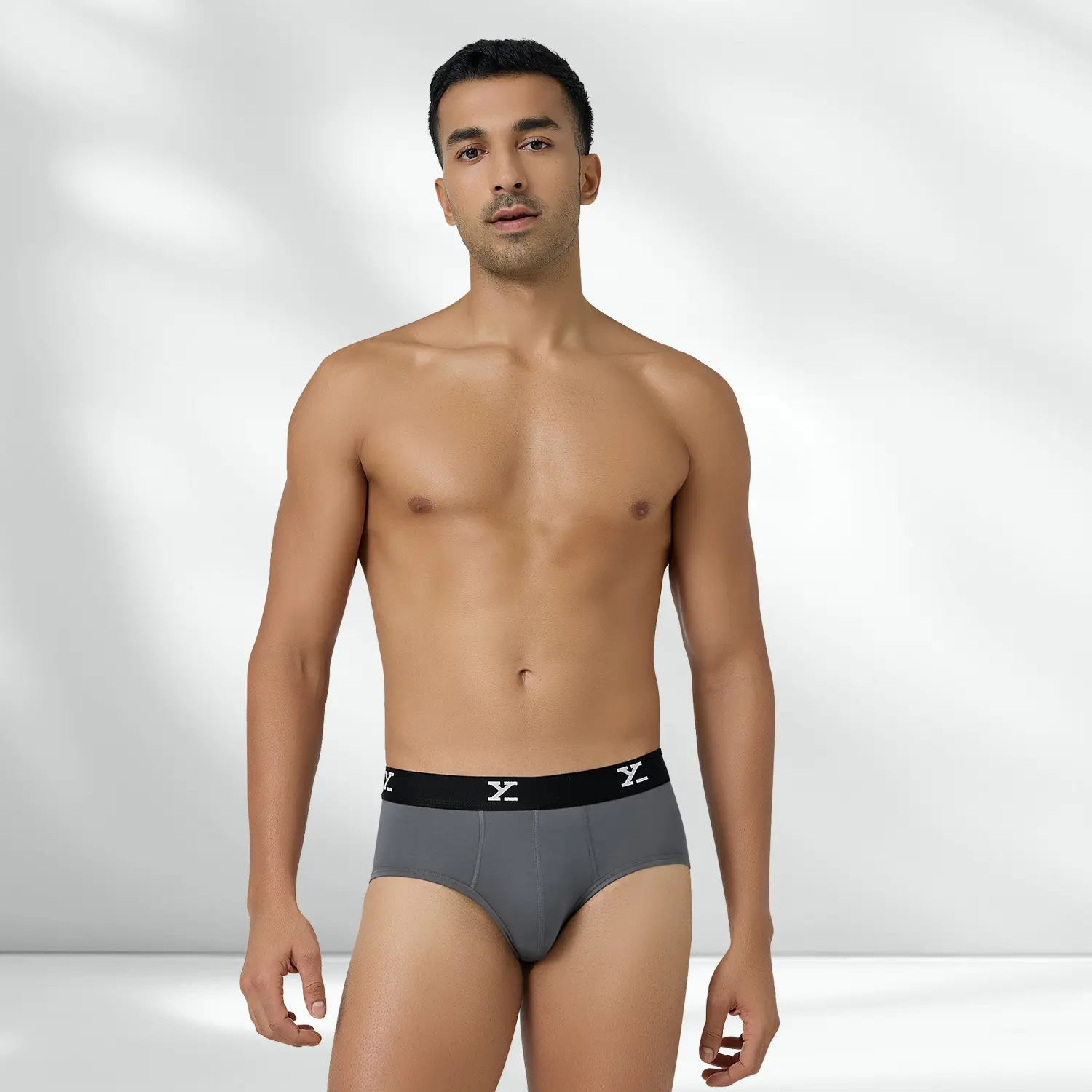 Super Combed Cotton-Modal Briefs - Charcoal Grey - Image 6