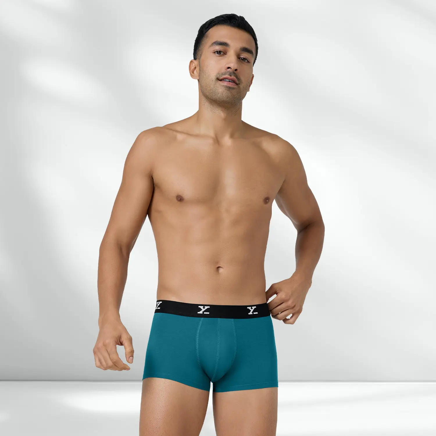 Super Combed Cotton-Modal Trunks - Aqua Blue - Image 3