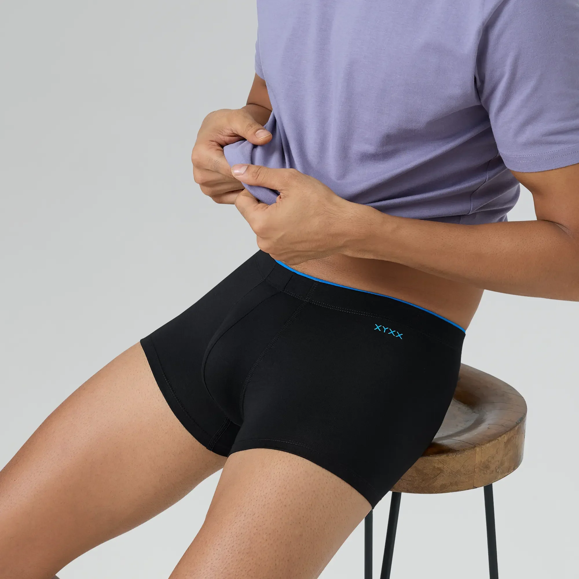 Super Combed Cotton-Modal Trunks - Black Knight