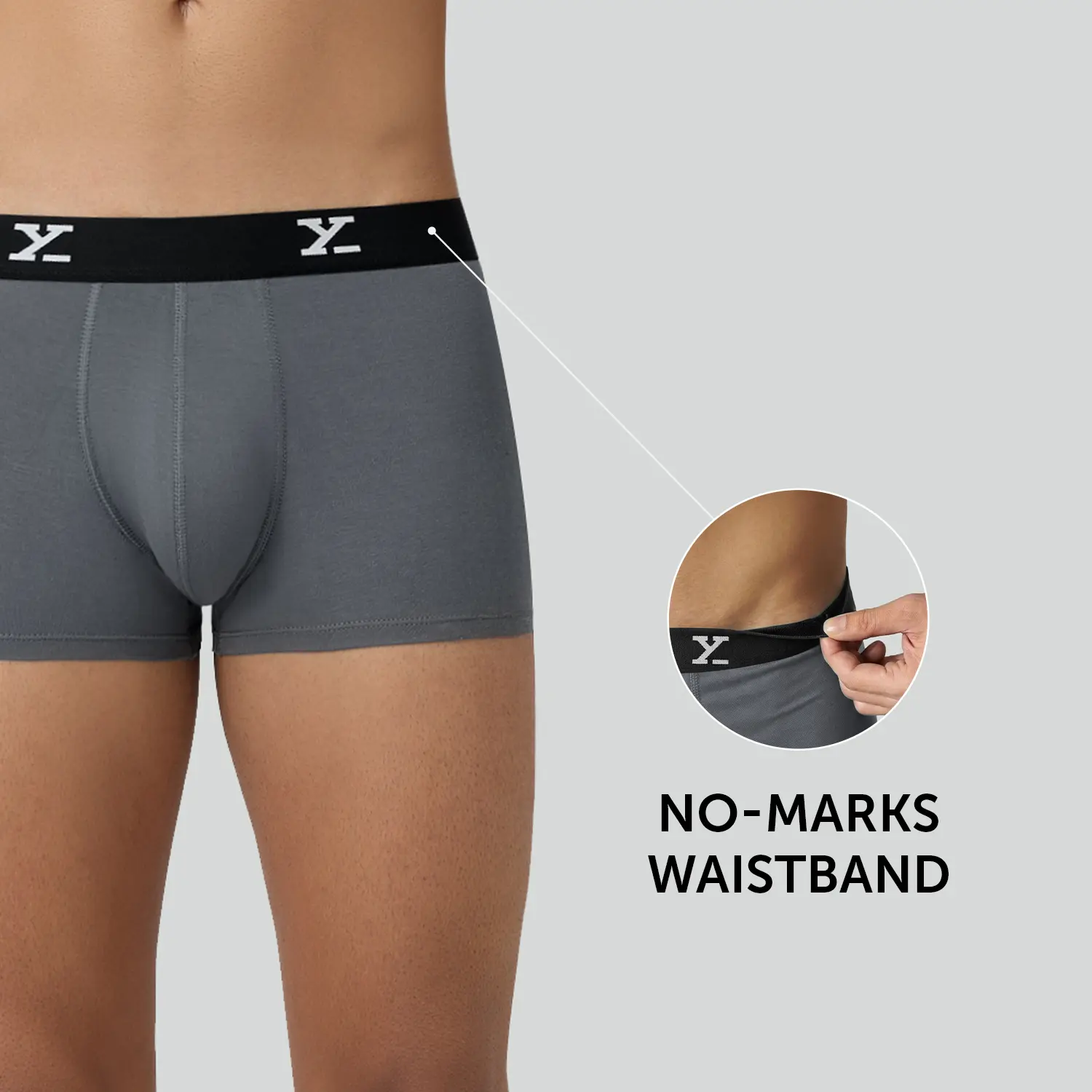 Super Combed Cotton-Modal Trunks - Charcoal Grey - Image 4